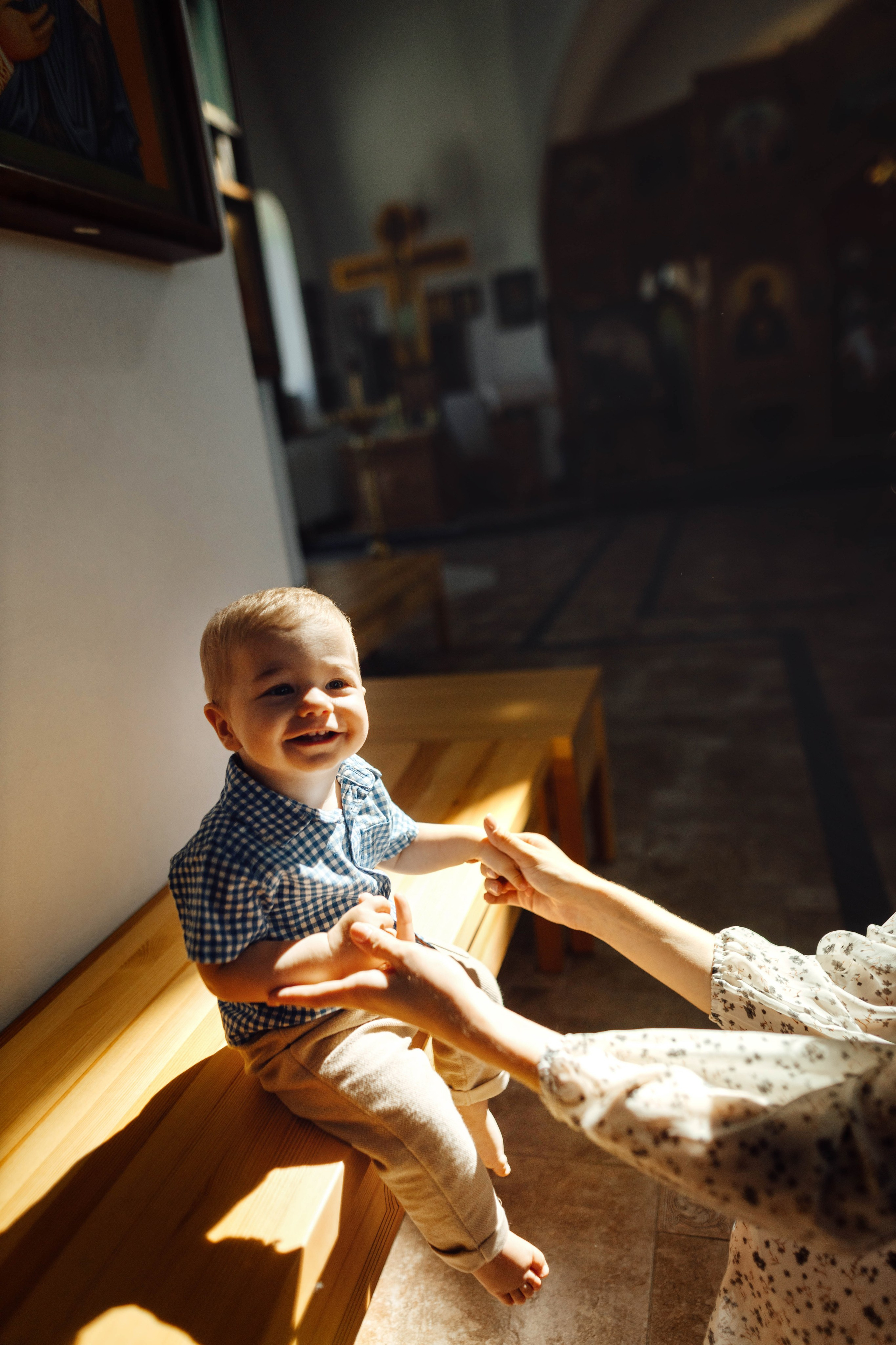 Крещение Энвера (Михаила), д. Колядищи, храм Успения Пр. Богородицы, август 2025