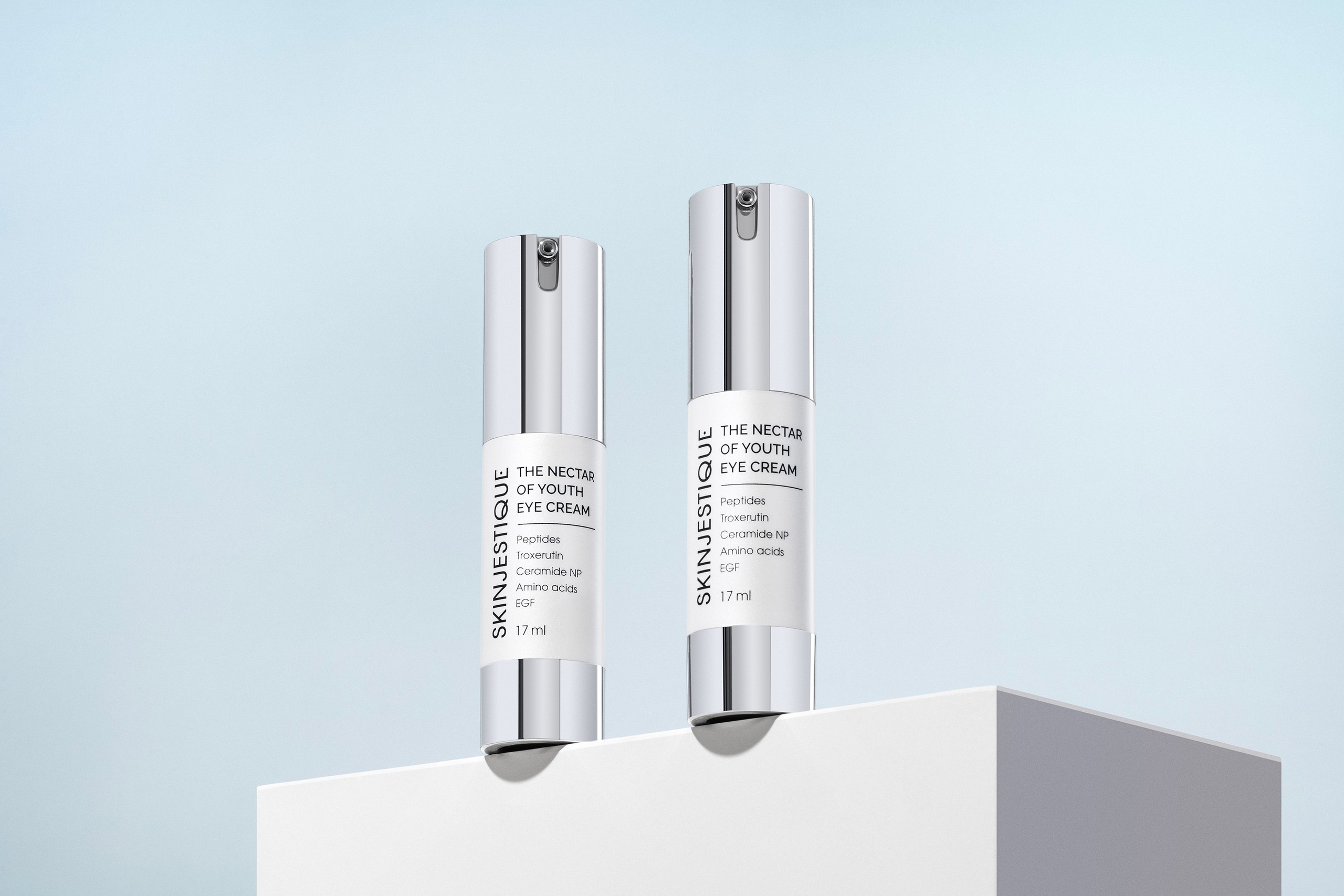 Предметная съемка крема для глаз для косметического бренда Skinjestique. Бьюти и предметный фотограф в Москве Светлана Грачева