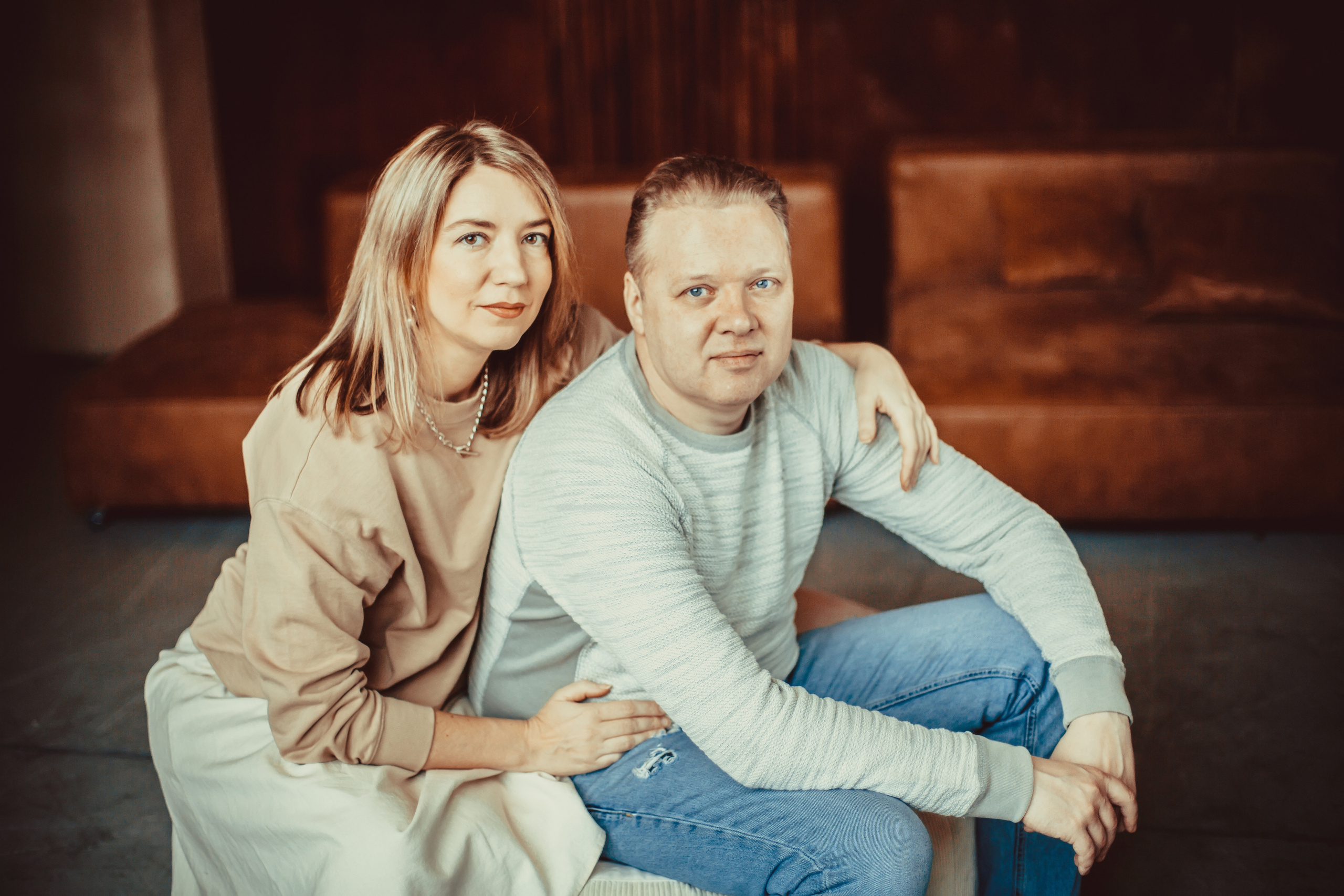 Студийная фотосессия мамы с мужем и сыном. Детский, свадебный и семейный фотограф Юлия Курбатова, Санкт-Петербург