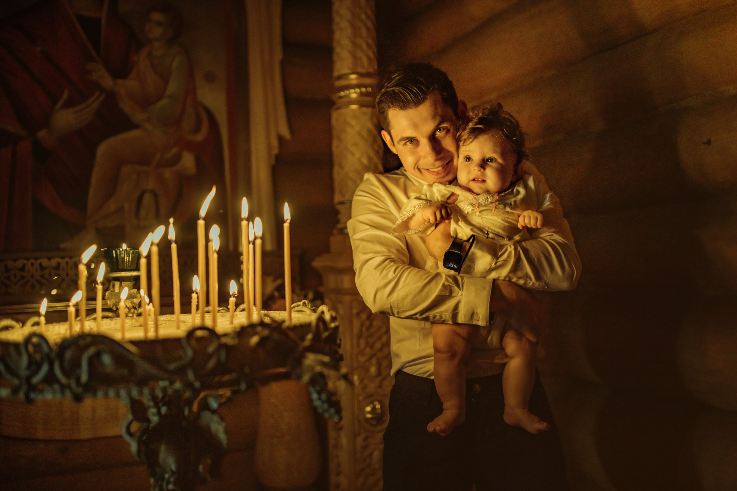 Крещение Аделины, храм Святой Троицы, июль 2024