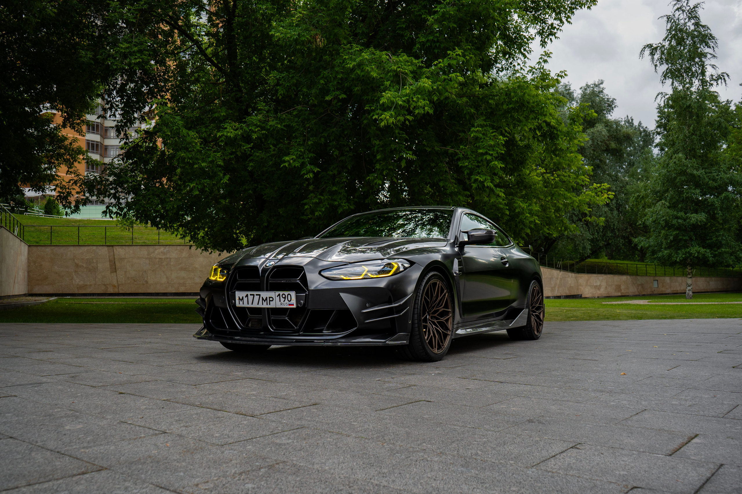 BMW M4 (Black matte). Автомобильный фотограф Ногинск Денис Городок