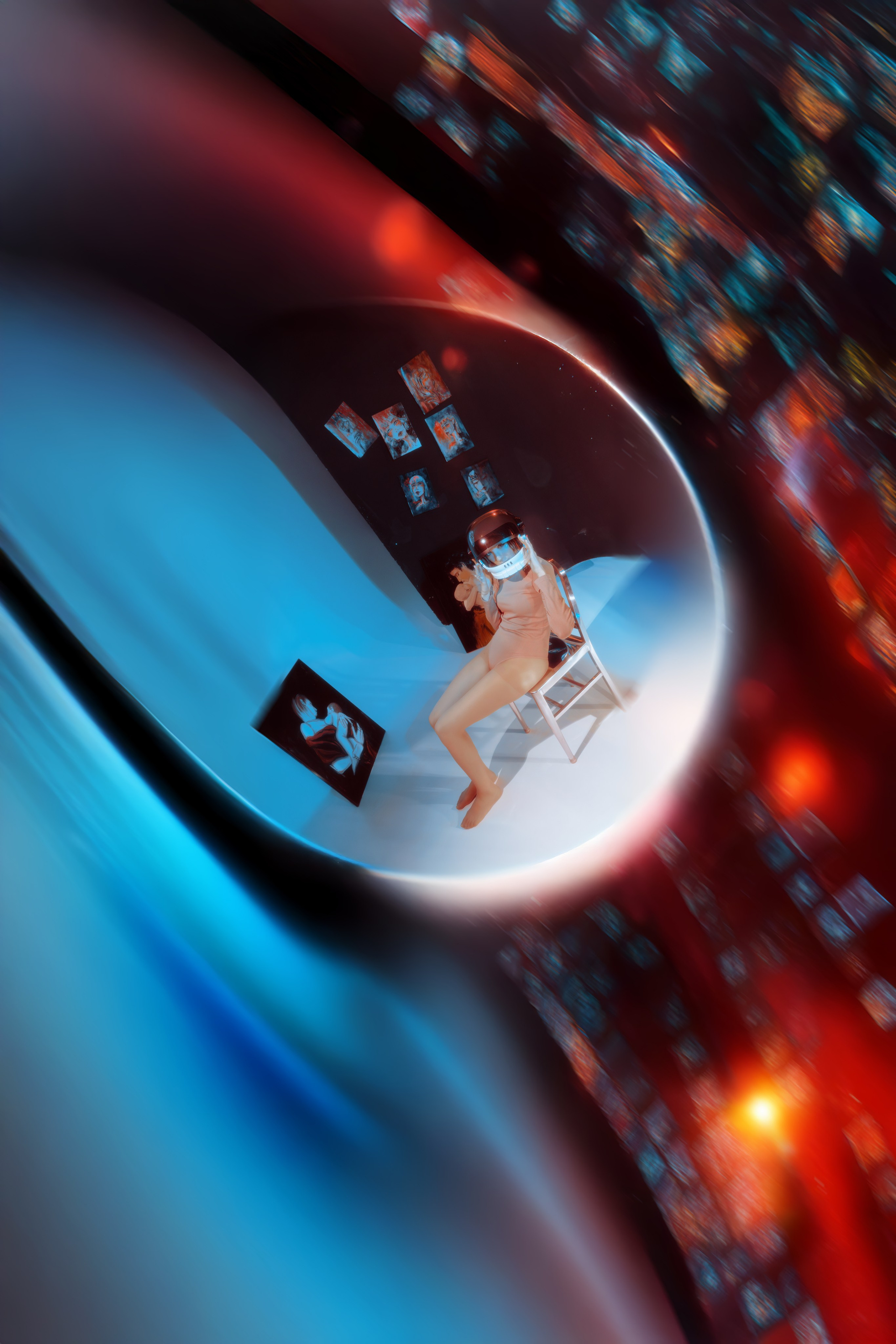 Лана в образе космонавта на фотосессии