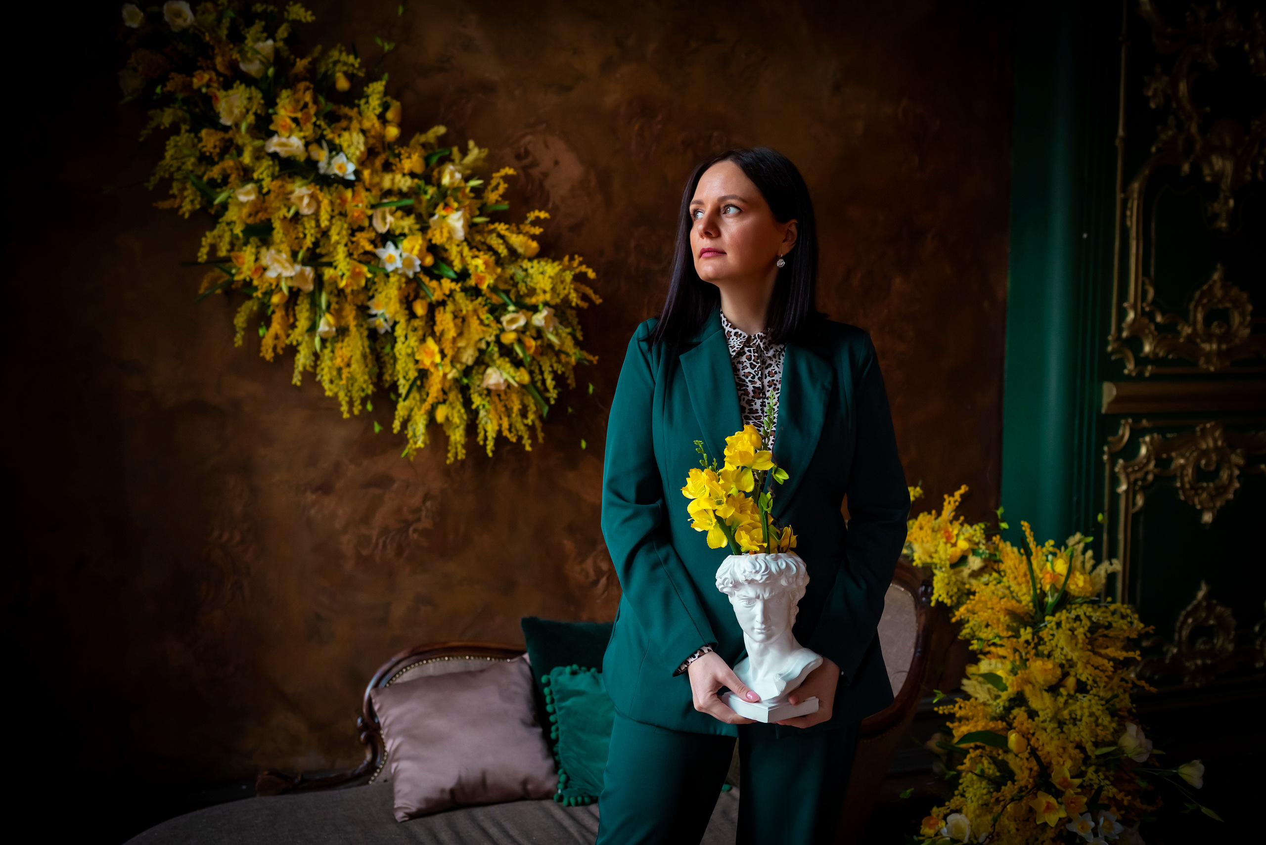 весенняя фотосъемка с цветами