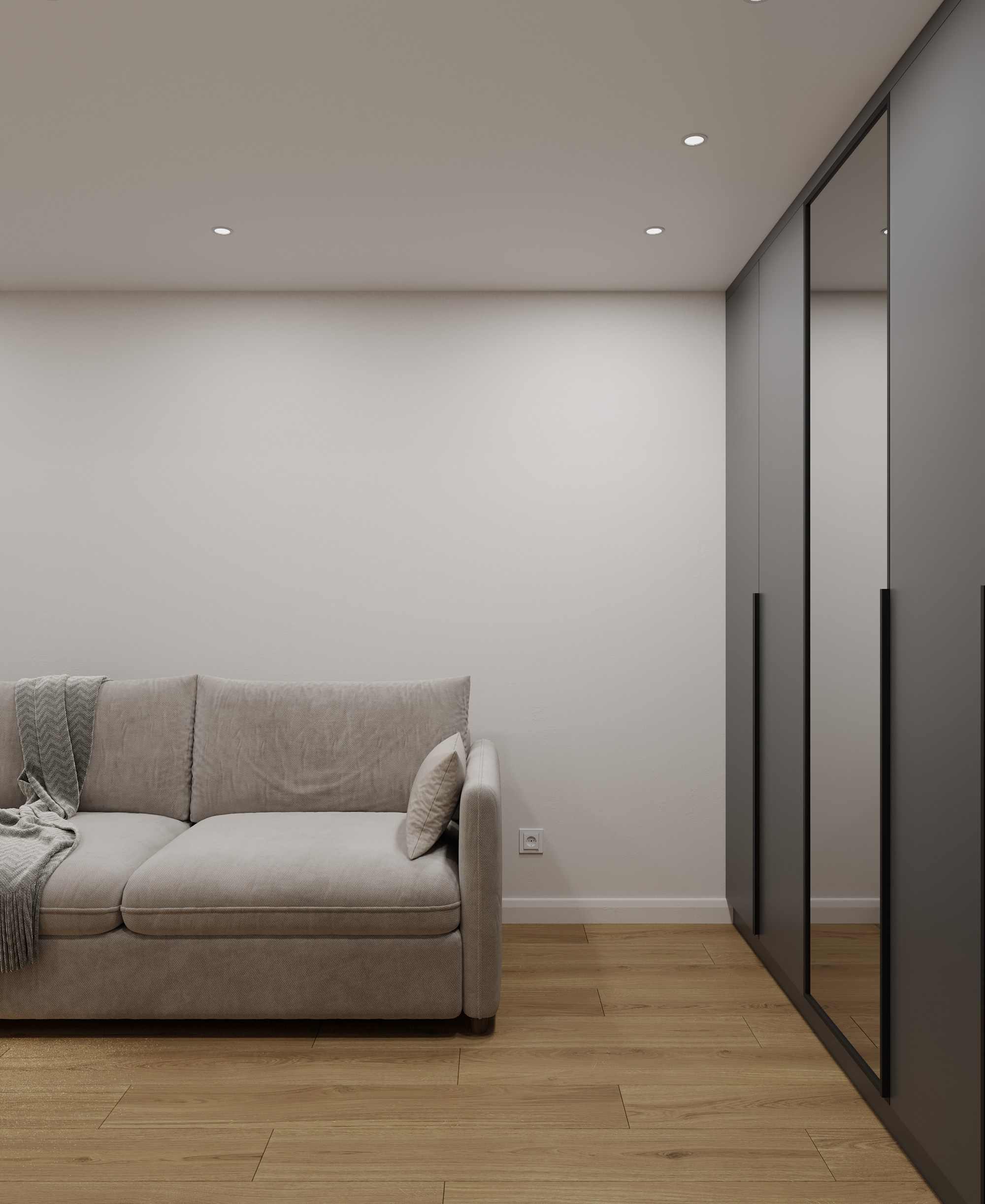 Квартира для молодого человека с синим акцентом г. Владивосток. Дизайн интерьера / Дизайн-проект / Лебедь Юлия