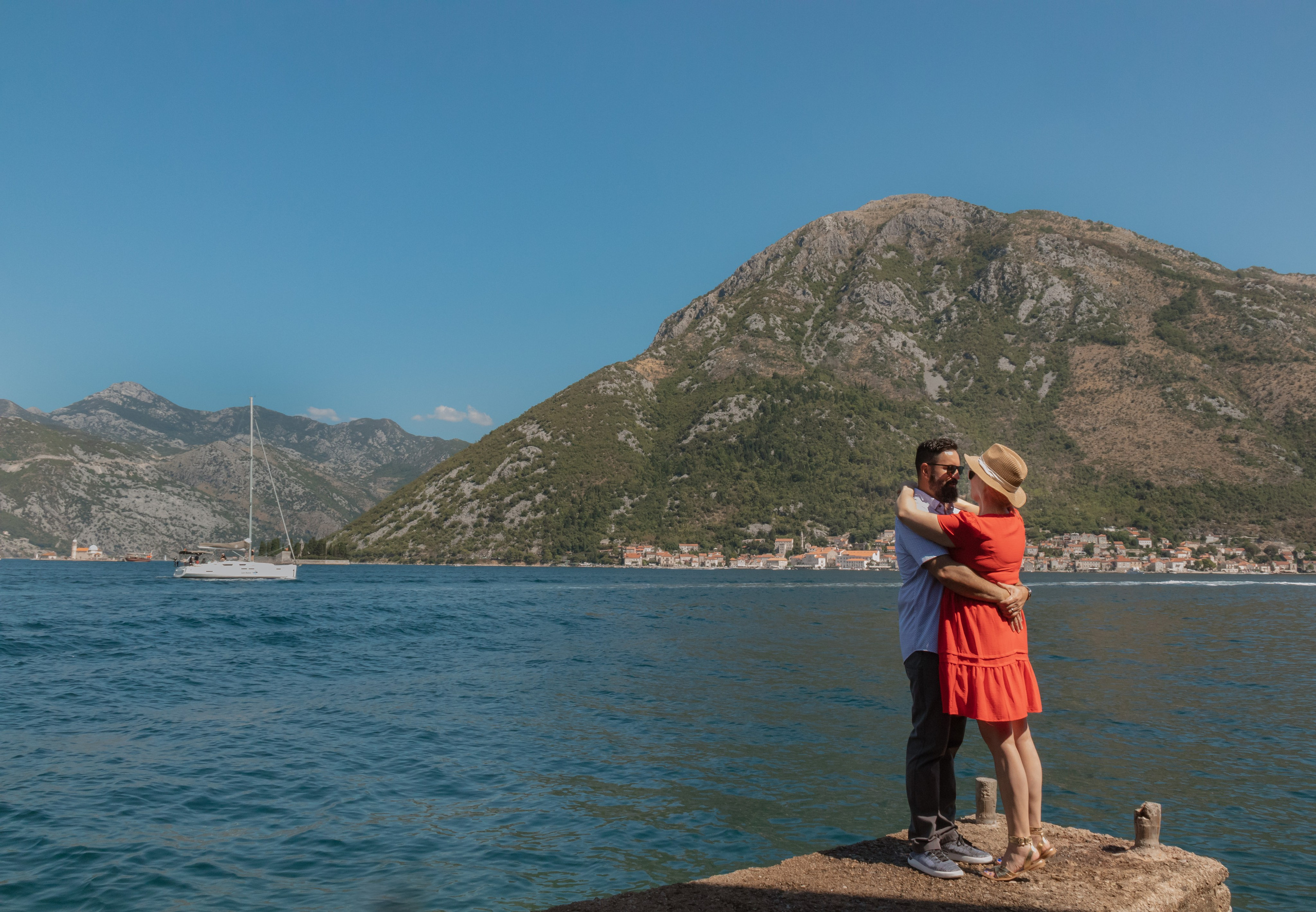Nancy and Justin Adriatic anniversary. Portrait photographer in Tivat Montenegro Katerina Kirsanova