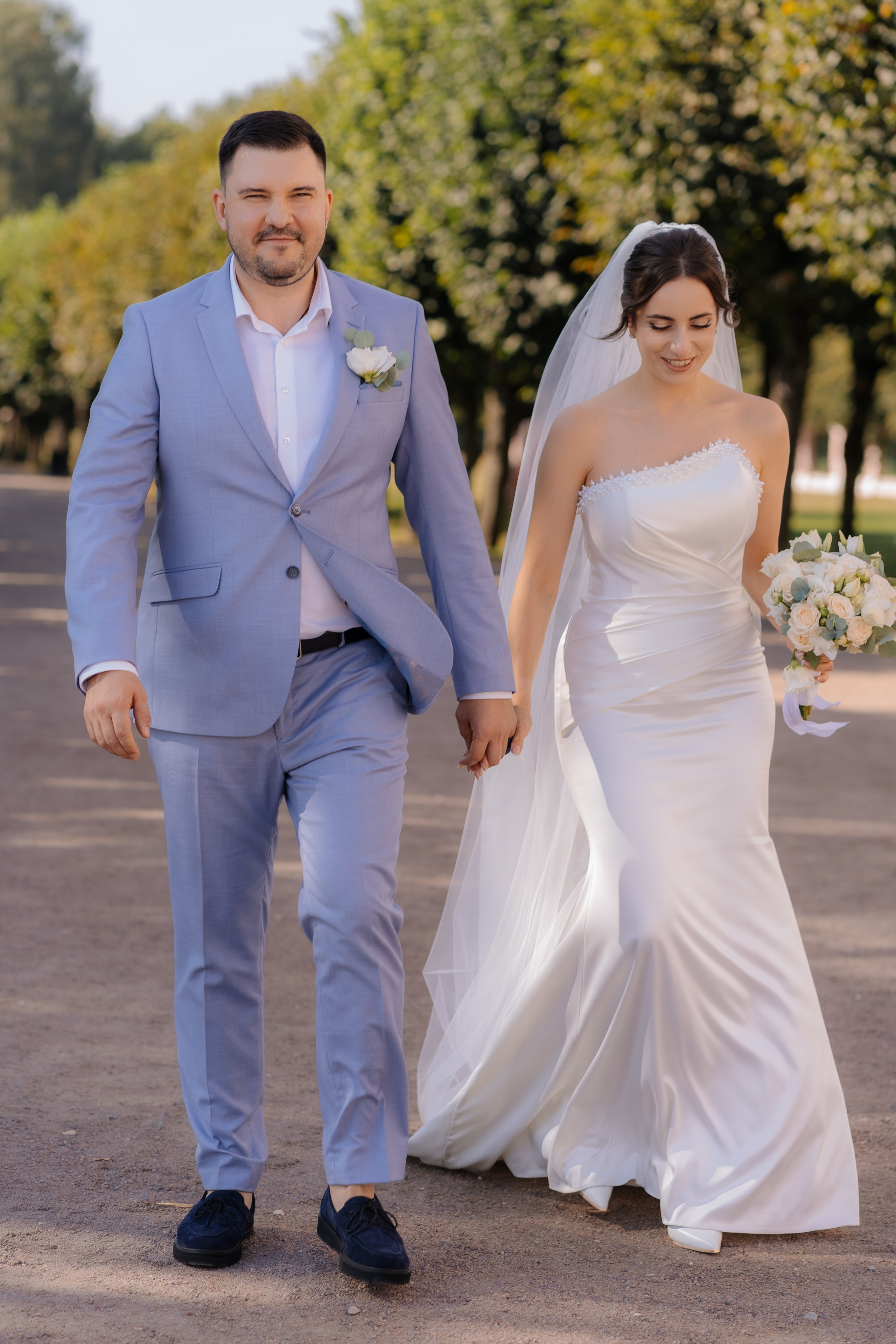 Свадебная фотосессия в Москве, парк Кусково. Свадебный фотограф в Москве Анна Полушина