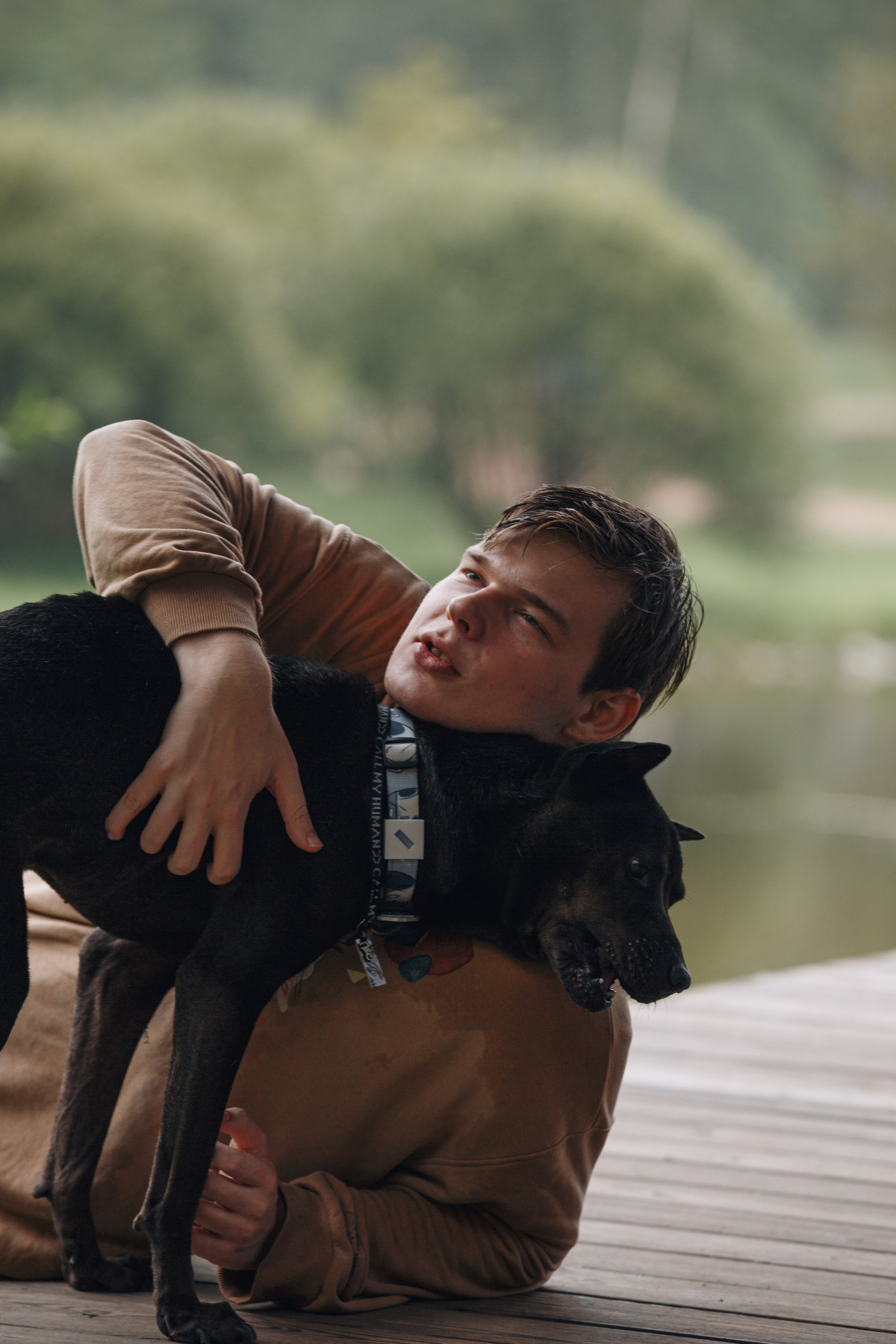 Рэкс, Лена и Вова в Мещерском. Фотограф анималист Кристина Карпова, Москва