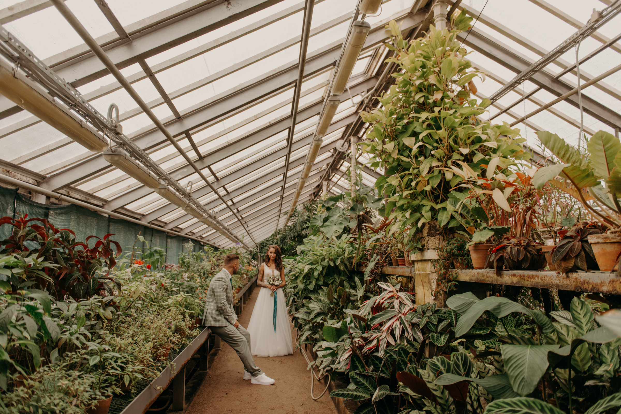 Свадебная фотосессия в оранжерее Ботанического сада. Свадебный фотограф в Санкт-Петербурге Венера Ахметова