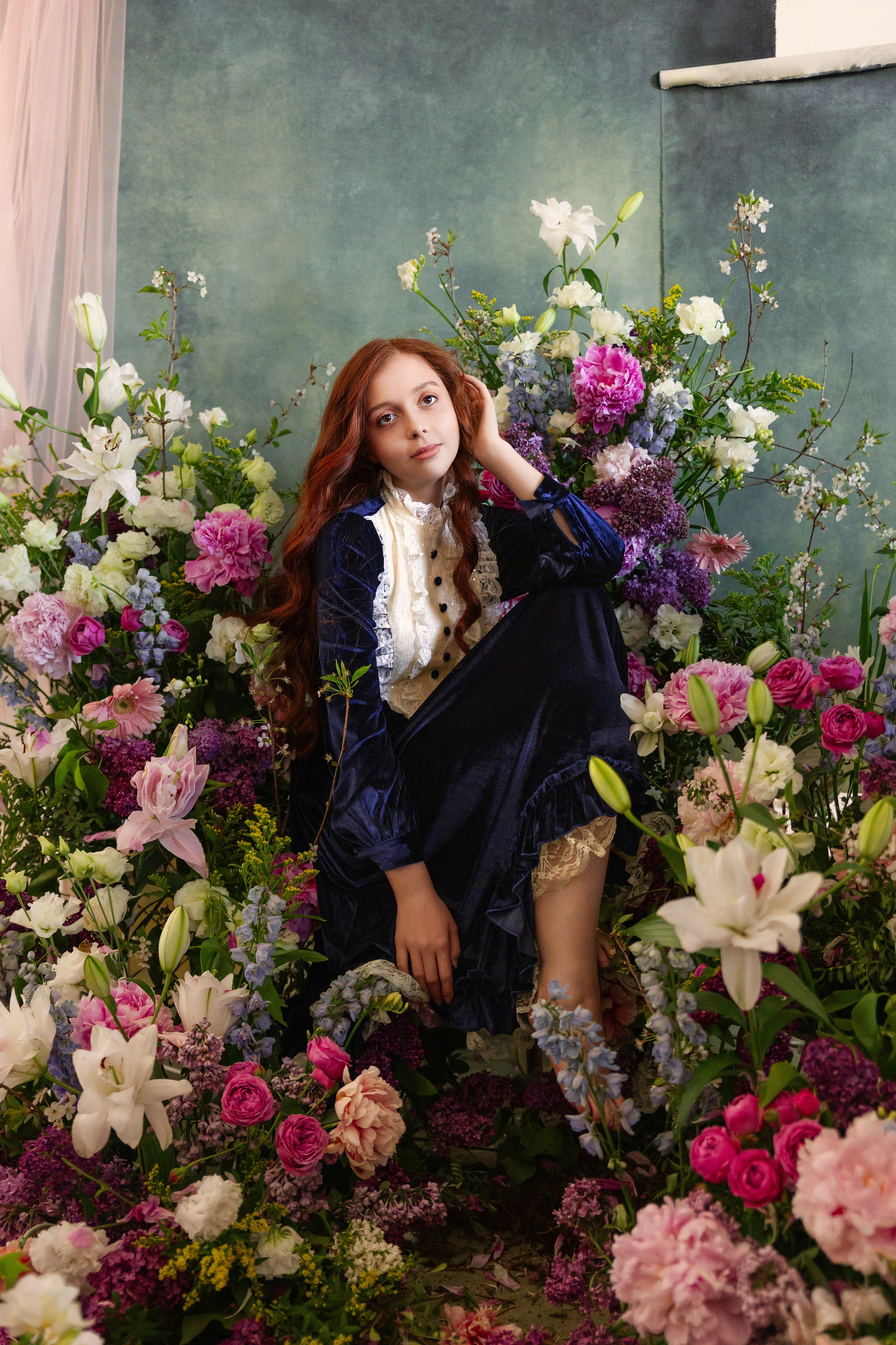Волшебная портретная фотосессия в живых цветах. Трубинова Екатерина | Семейный фотограф | Москва
