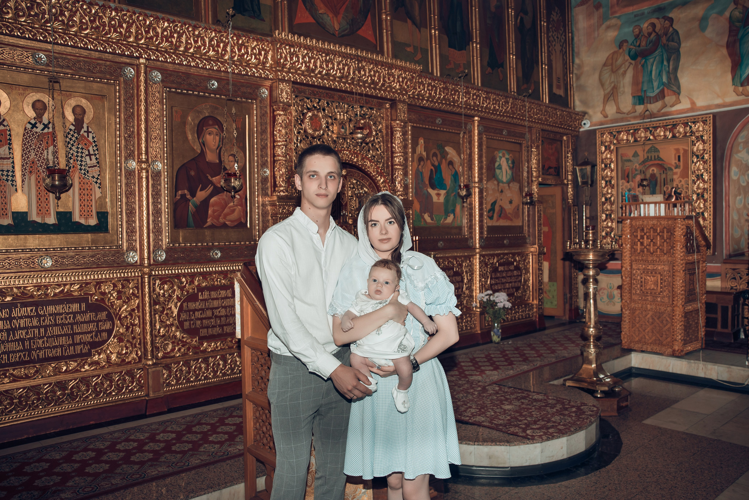 Таинство Крещения Матвея. Спасо-Преображенский храм (Спаса на Яру). Семейный фотограф в Рязани и Рязанской области