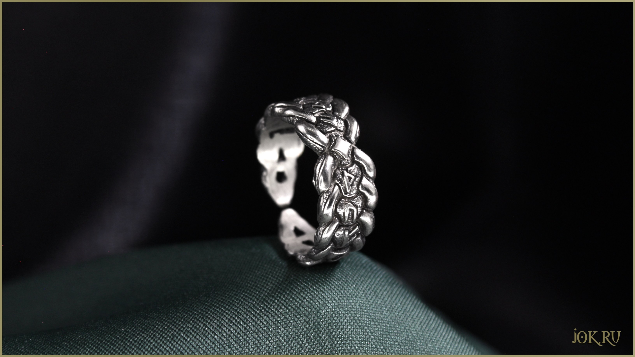 Кольцо с рунами серебро ювелирная бижутерия кольцо Футарк в магазине Joker-studio