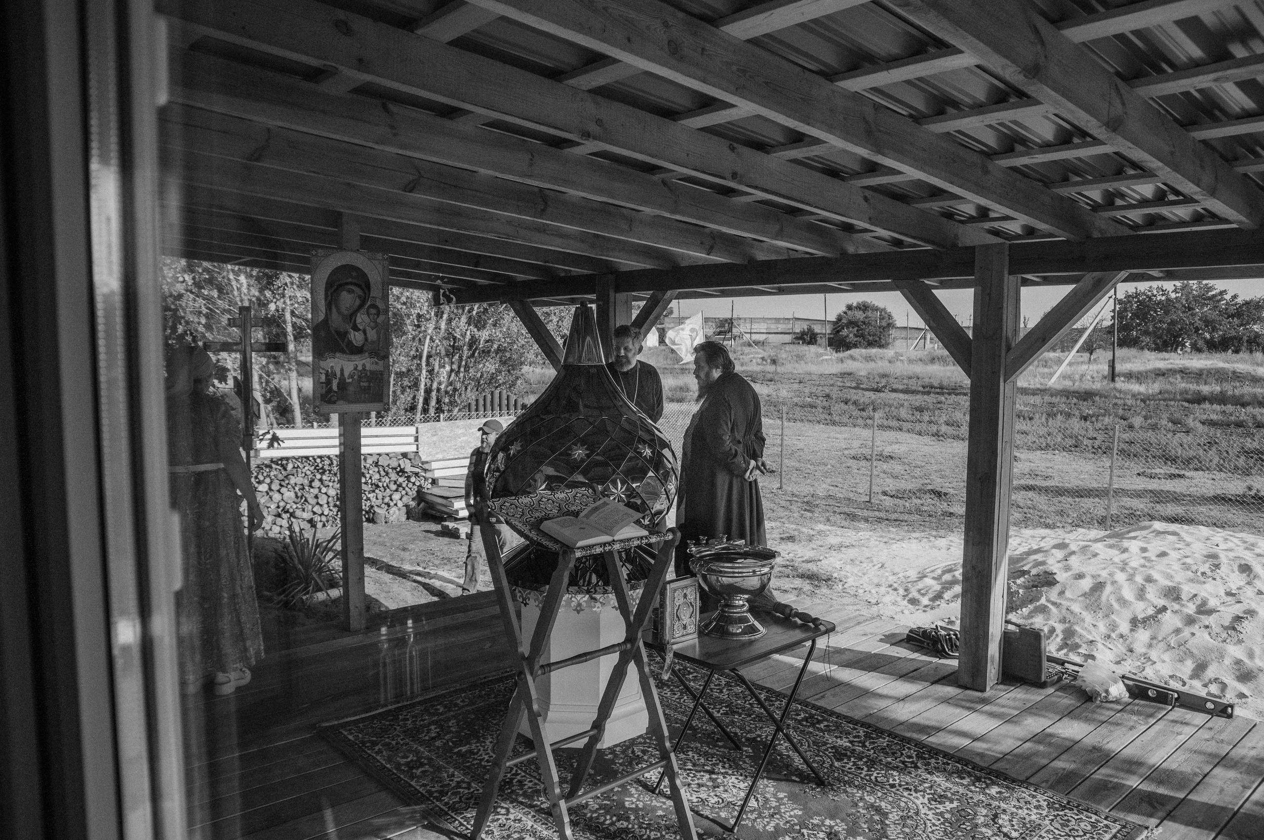 Освещение купола в храме Казанской иконы Божьей Матери х. Закутский. Церковный, семейный и репортажный фотограф Волгоград, Волжский