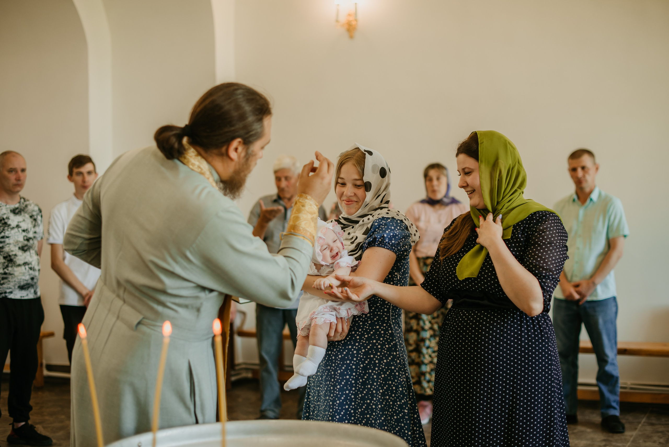 Таинство крещения Василисы. Свадебный, семейный и портретный фотограф в Суворове Анастасия Седыкин