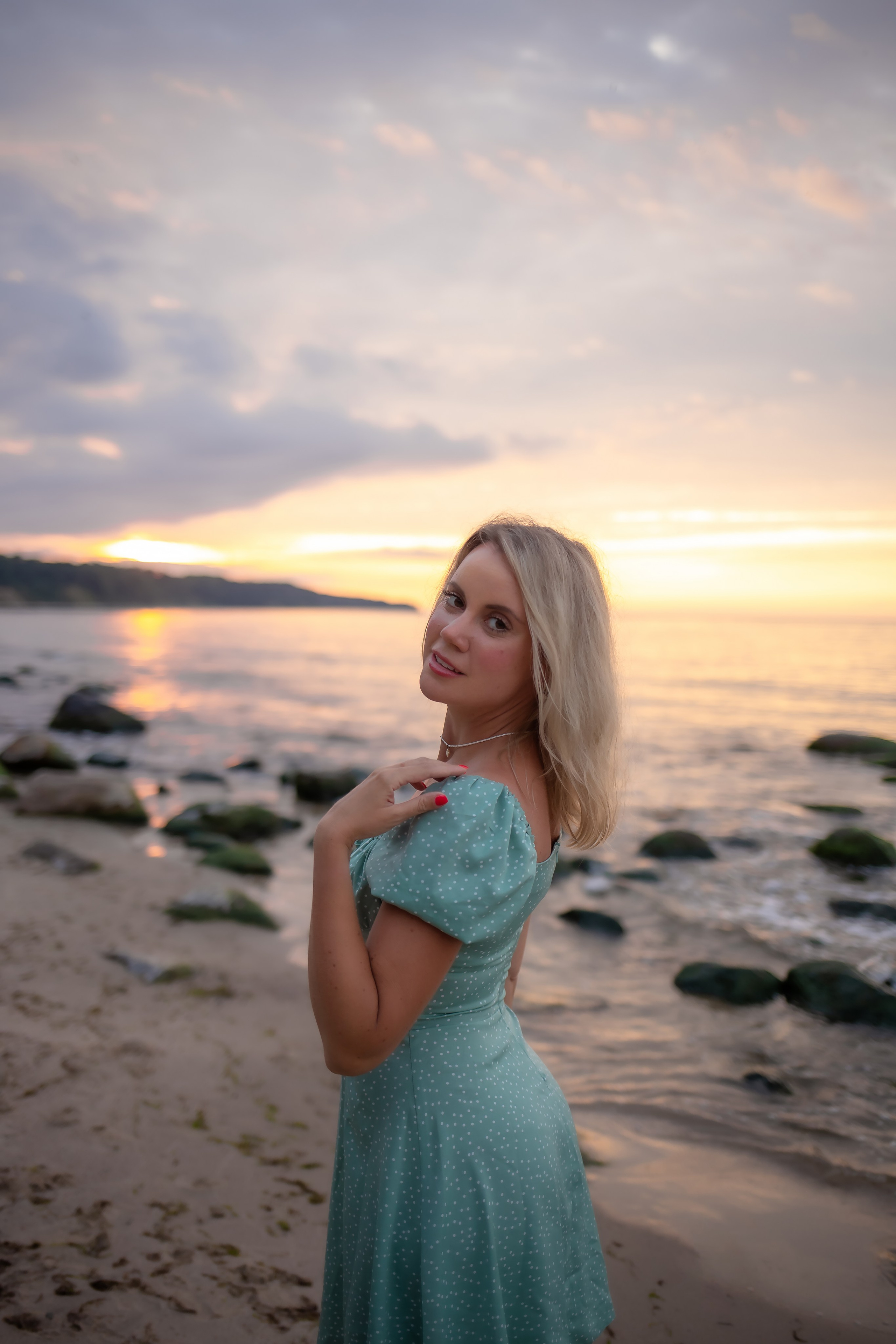 Есеня, Леня и Аня. Закат в Куликово. Фотограф в Калининграде Решетникова Алина