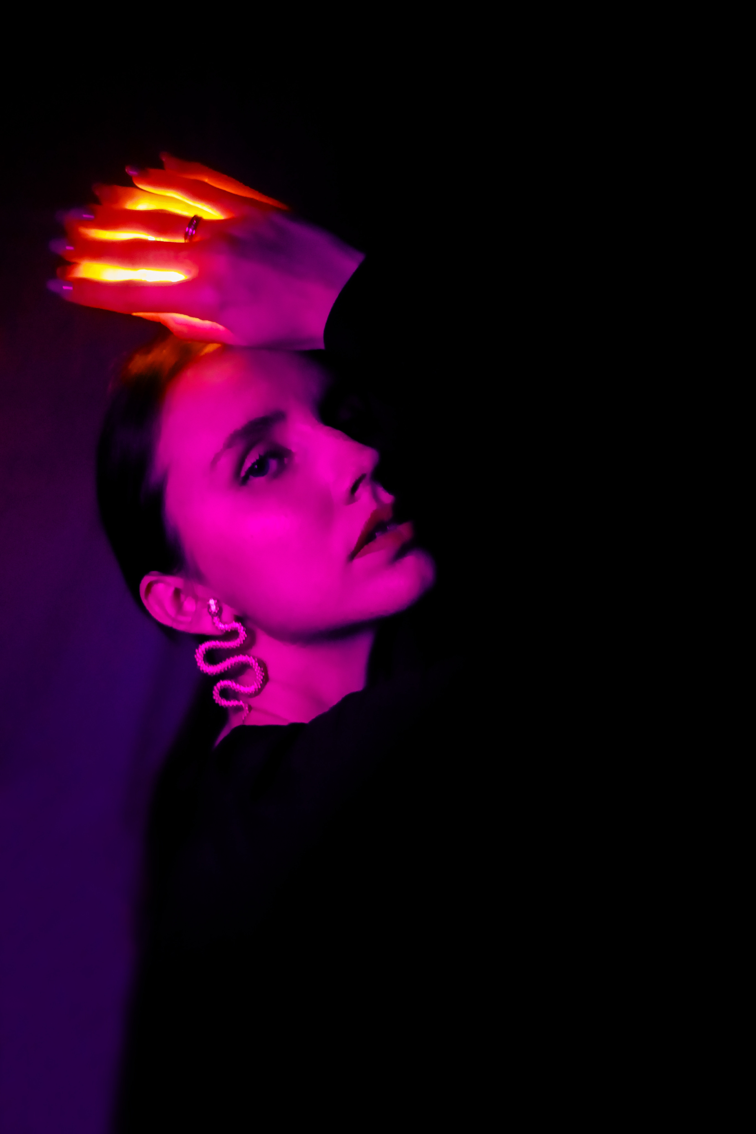 Домашняя фотосессия с цветным светом. Свадебный и семейный фотограф в Краснодарском крае Мария Данилкина