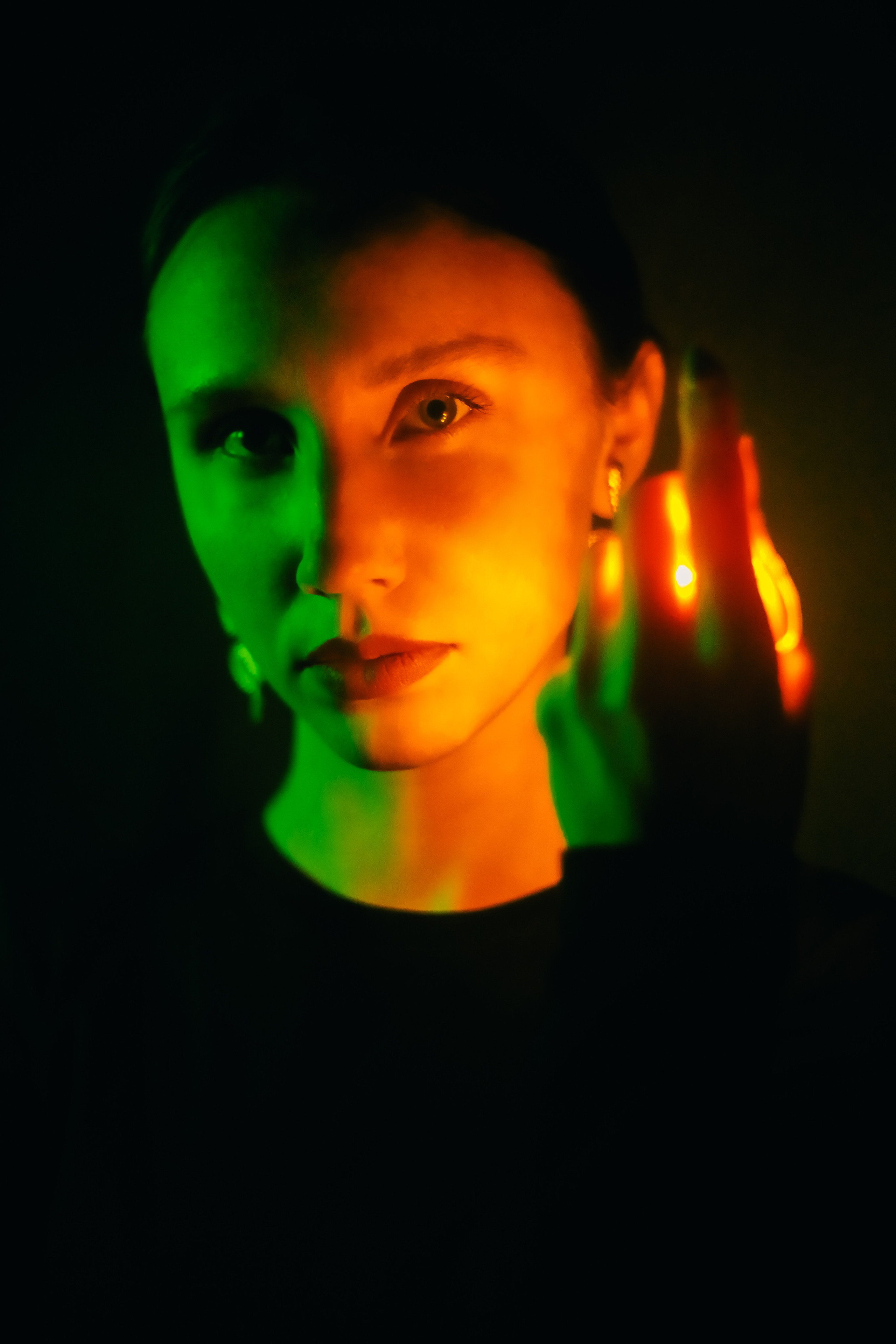 Домашняя фотосессия с цветным светом. Свадебный и семейный фотограф в Краснодарском крае Мария Данилкина