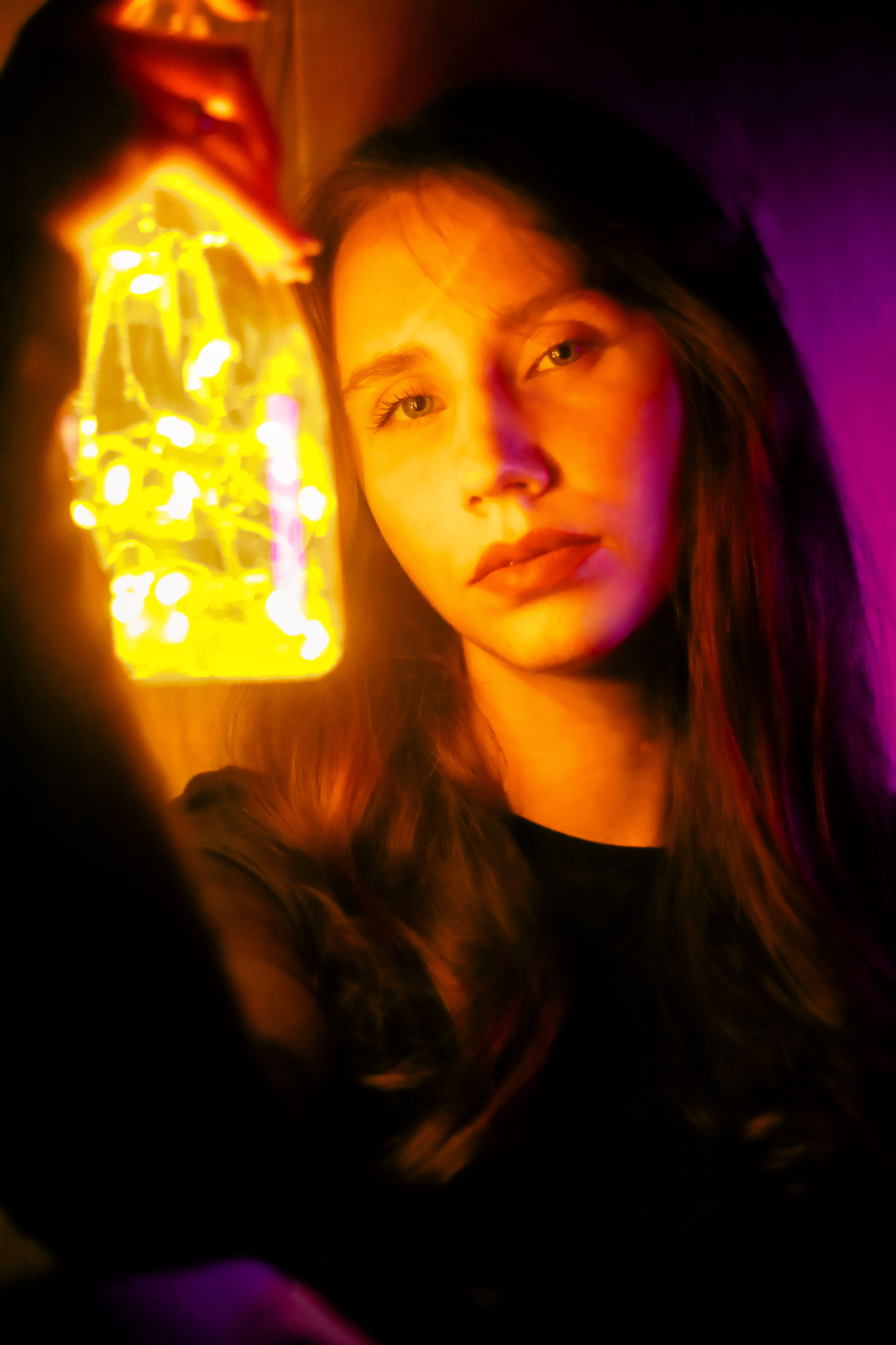 Домашняя фотосессия с цветным светом. Свадебный и семейный фотограф в Краснодарском крае Мария Данилкина