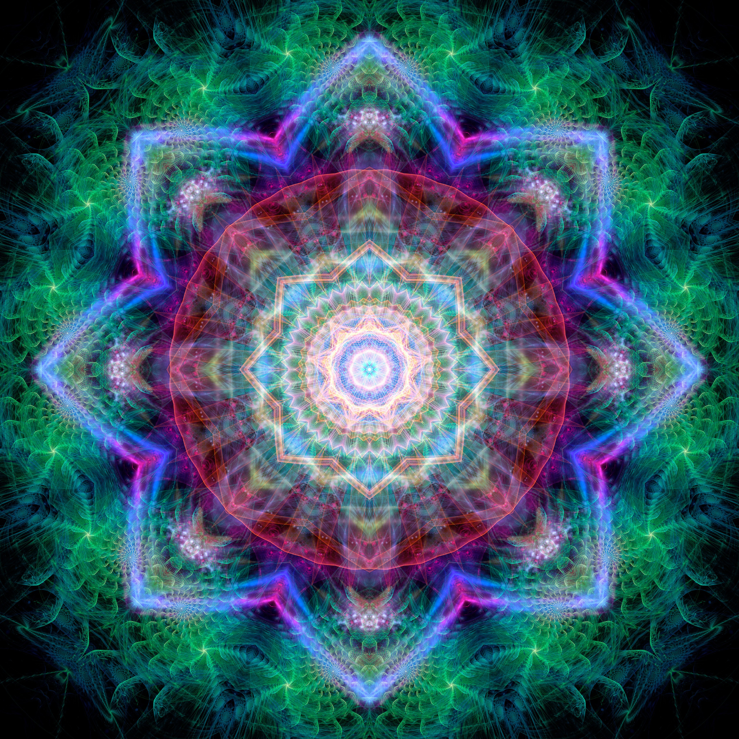 Flame Mandala of a tube TV. Roman Hodirev is an esoteriologist, multidisciplinary artist, photographer and musician. Saint Petersburg, Riga