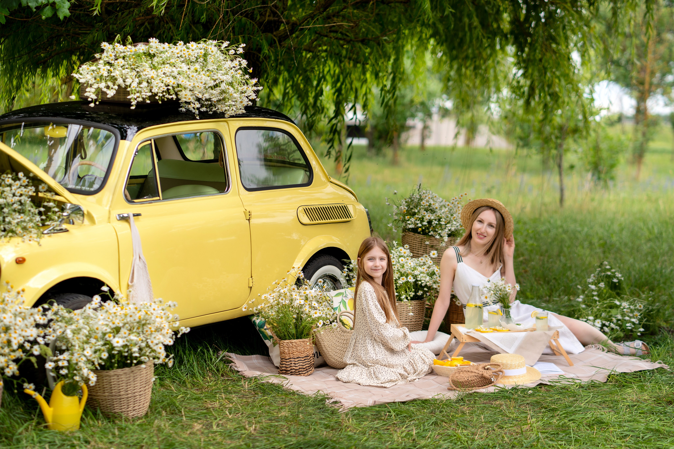 Фотодень Машина с ромашками. Семейный и свадебный фотограф Минск, Беларусь Анна Орловская