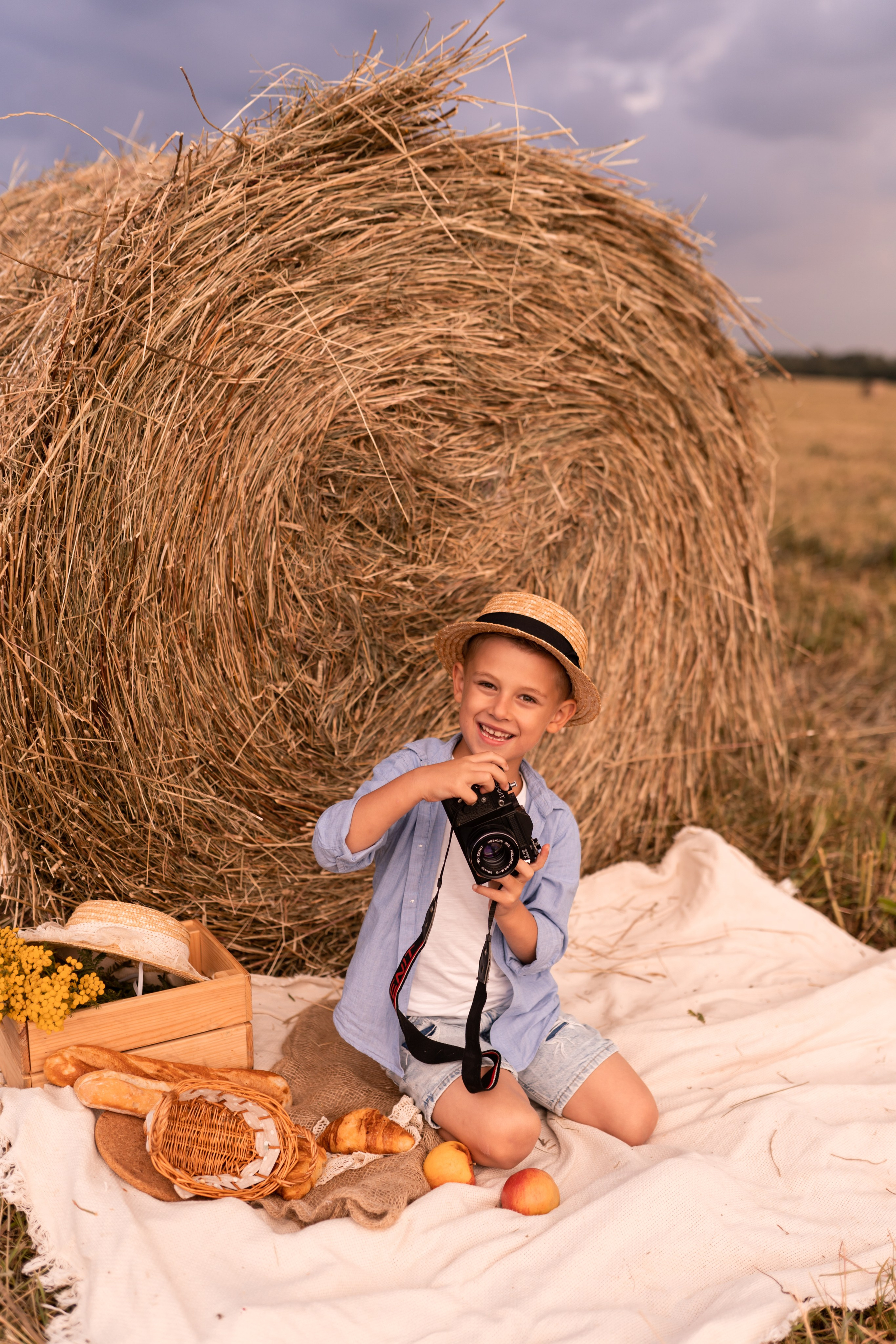 Фотосессия в стогах. Семейный и детский фотограф Долгопрудный, Мария Кухтарова