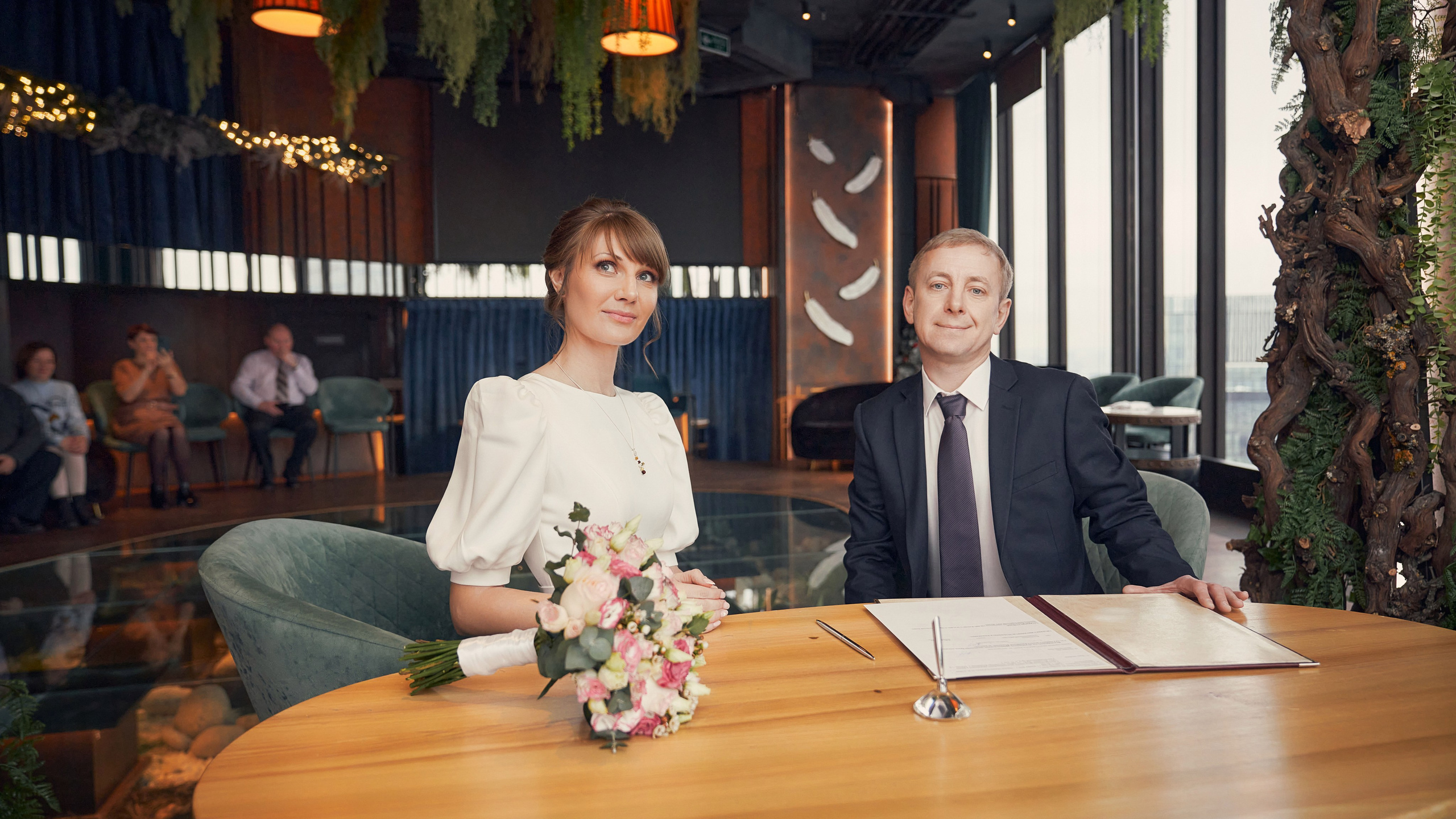 Свадебная Фотосессия в Москва-Сити, ресторан Birds