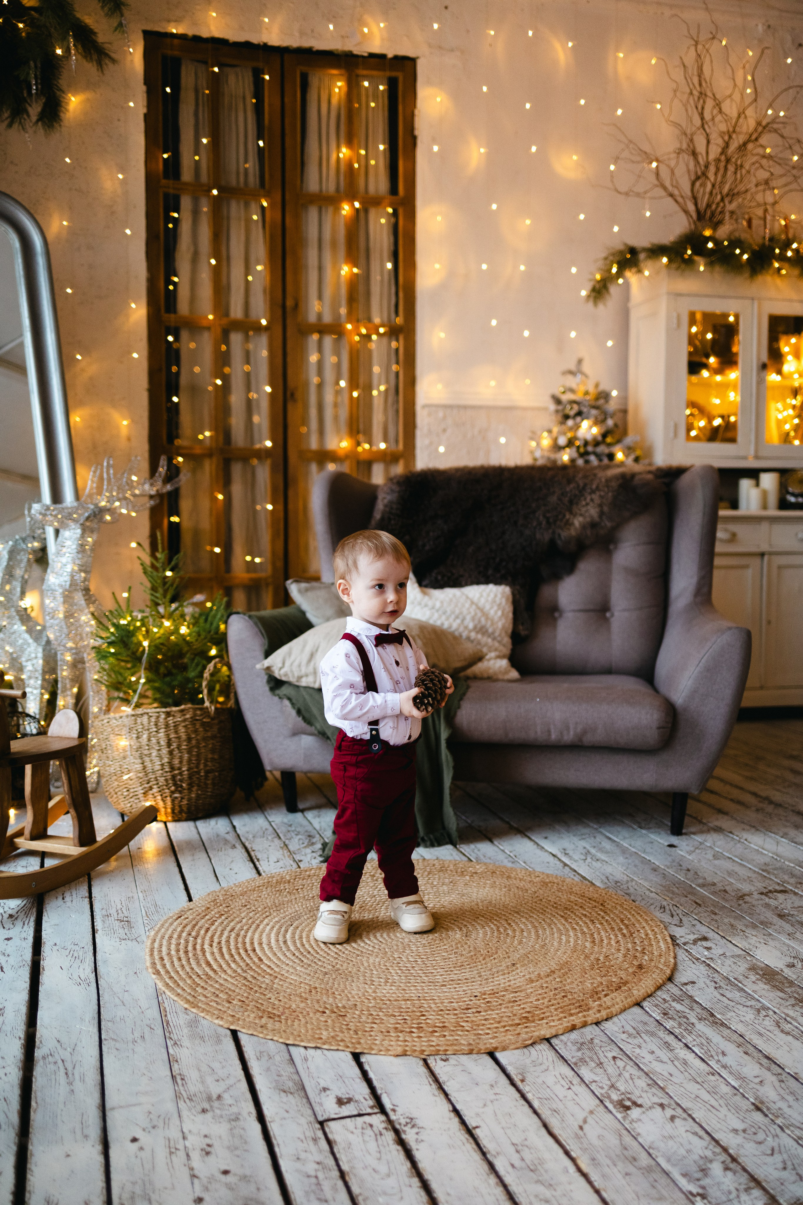 Новогодняя семейная с малышом. Семейный фотограф г. Тюмень