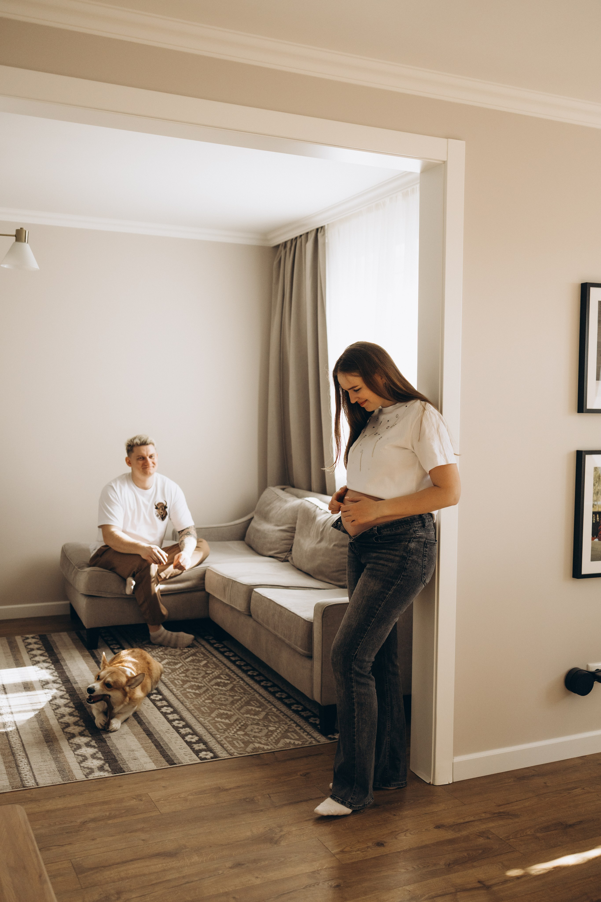 Фотосессия беременности дома. Семейный фотограф в Минске — Алина Тиханович