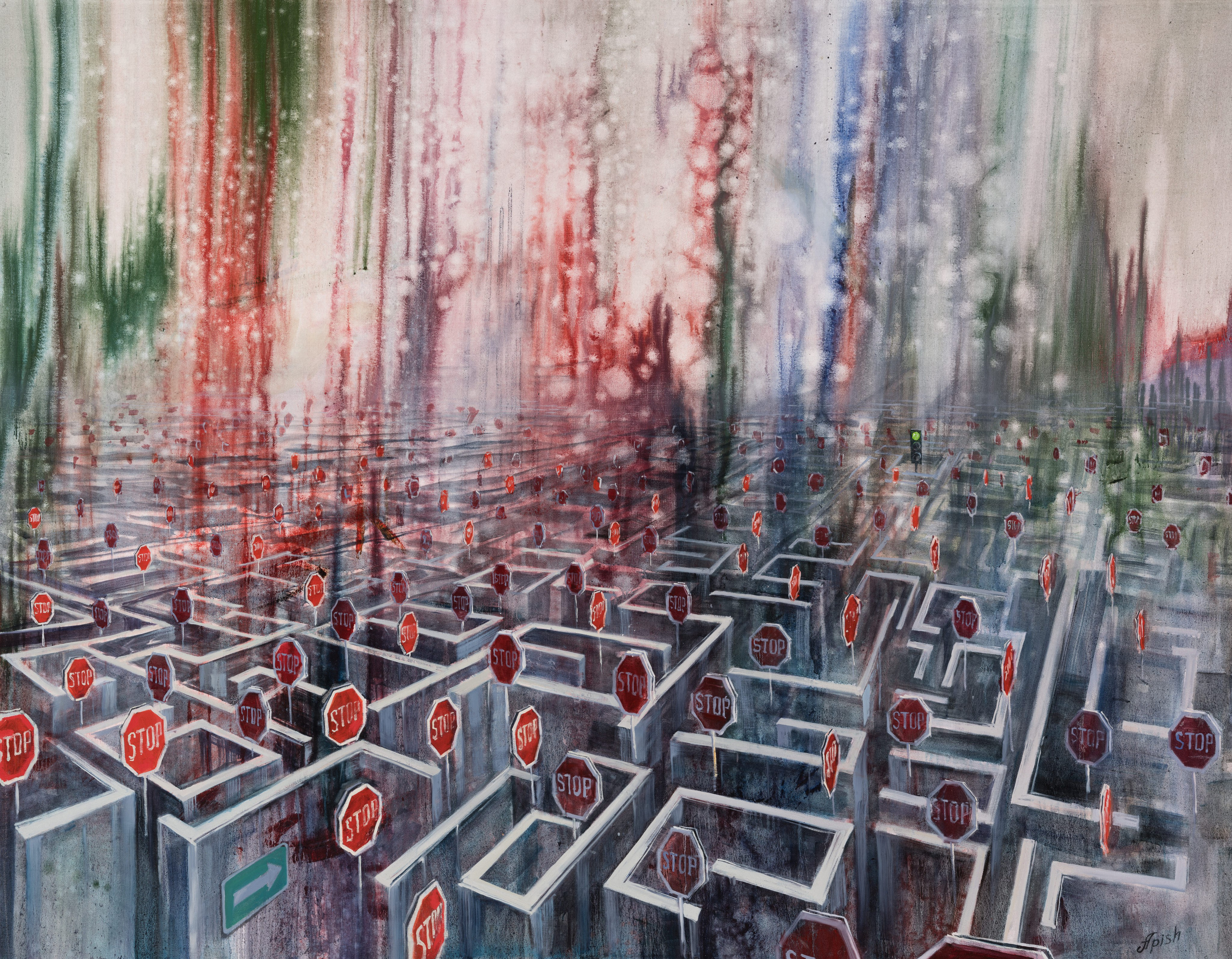 «Волшебный лабиринт» - художник Алексей Апиш (холст, масло, 140x180 см, 2024)