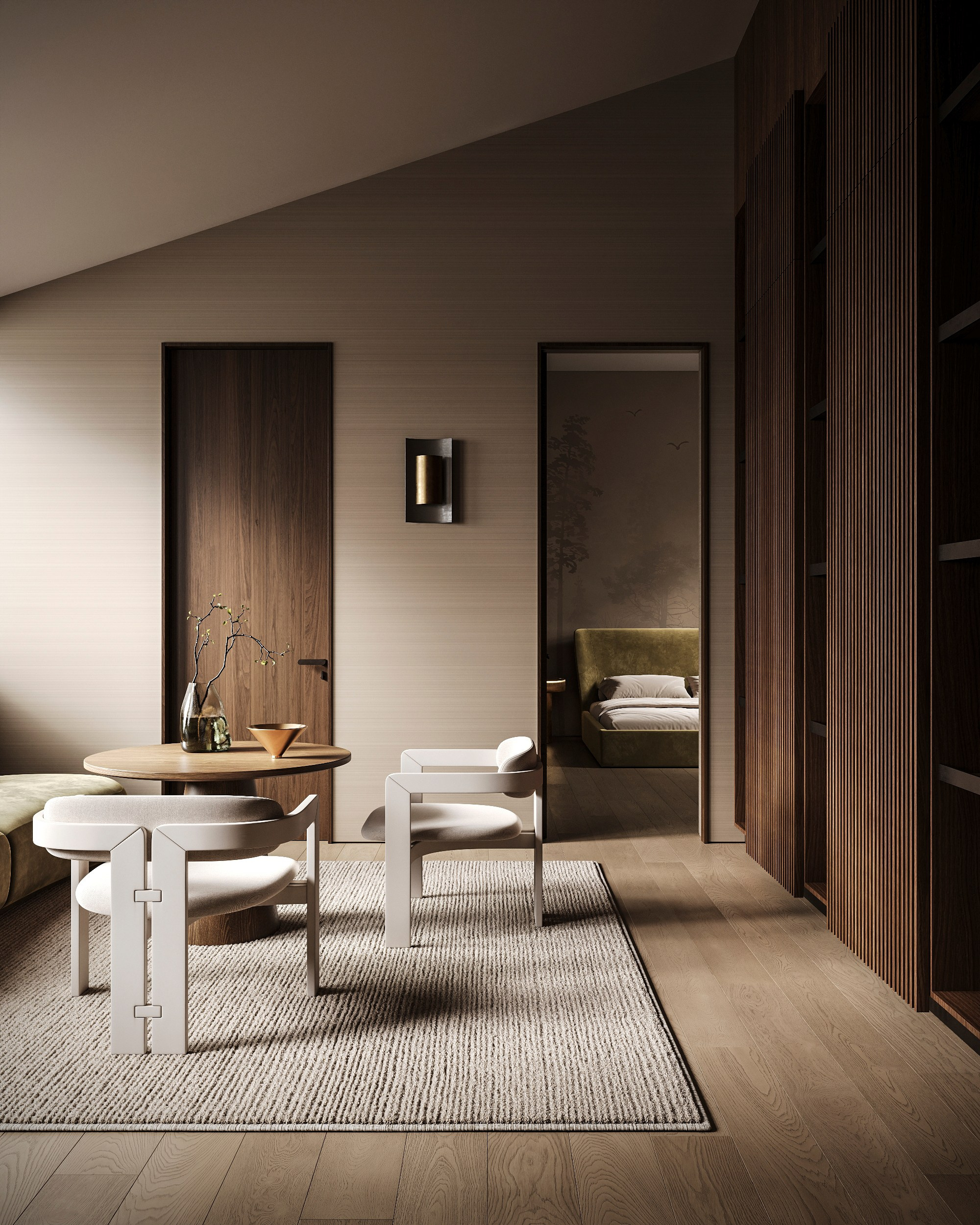 MUTED LOFT | RENDERCAMP DESIGN. Interior Visualization by Valerie Stetyukevich