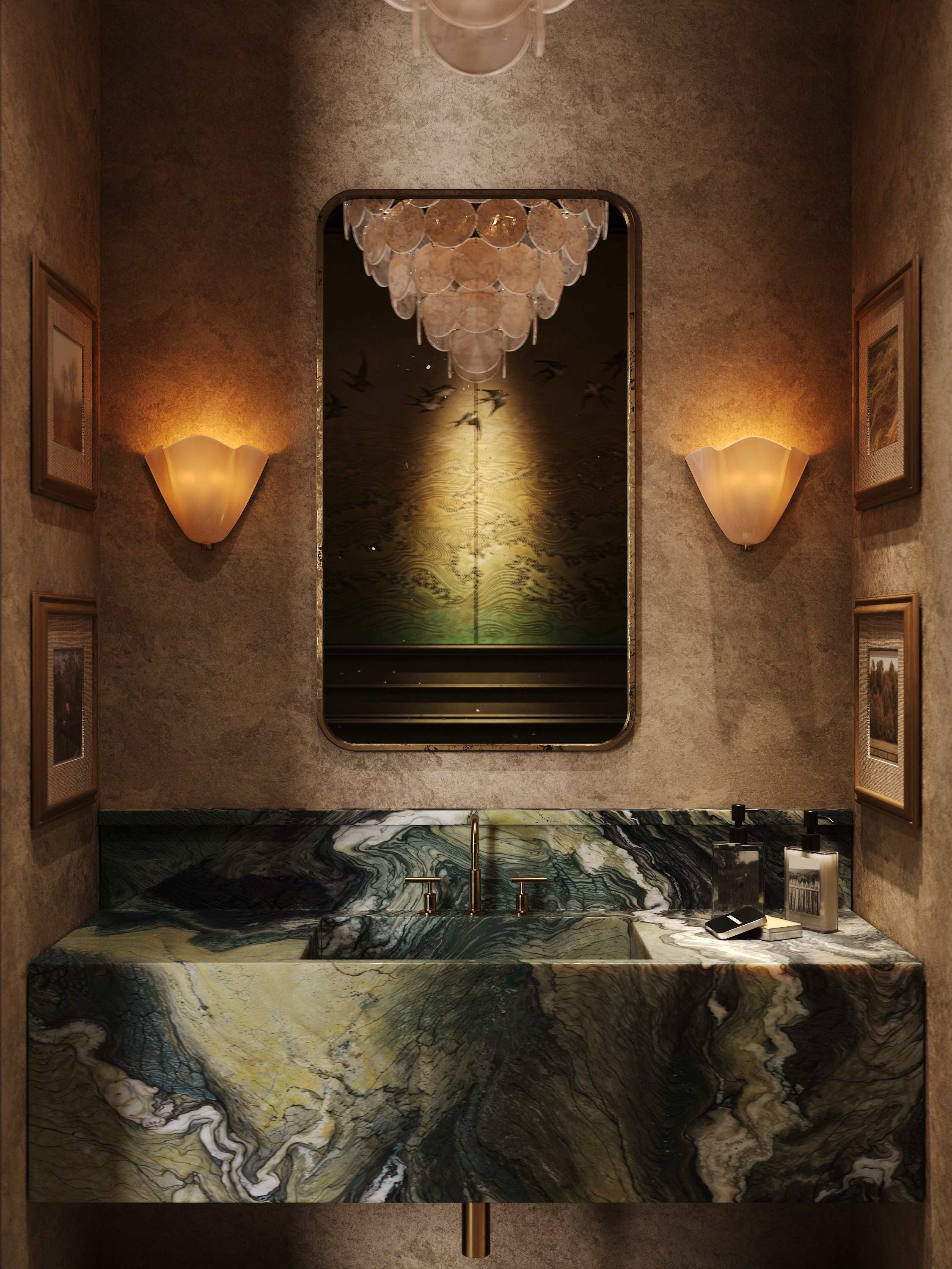 GILDED WAVES | DESIGNER ANNE KIREEVA. Interior Visualization by Valerie Stetyukevich