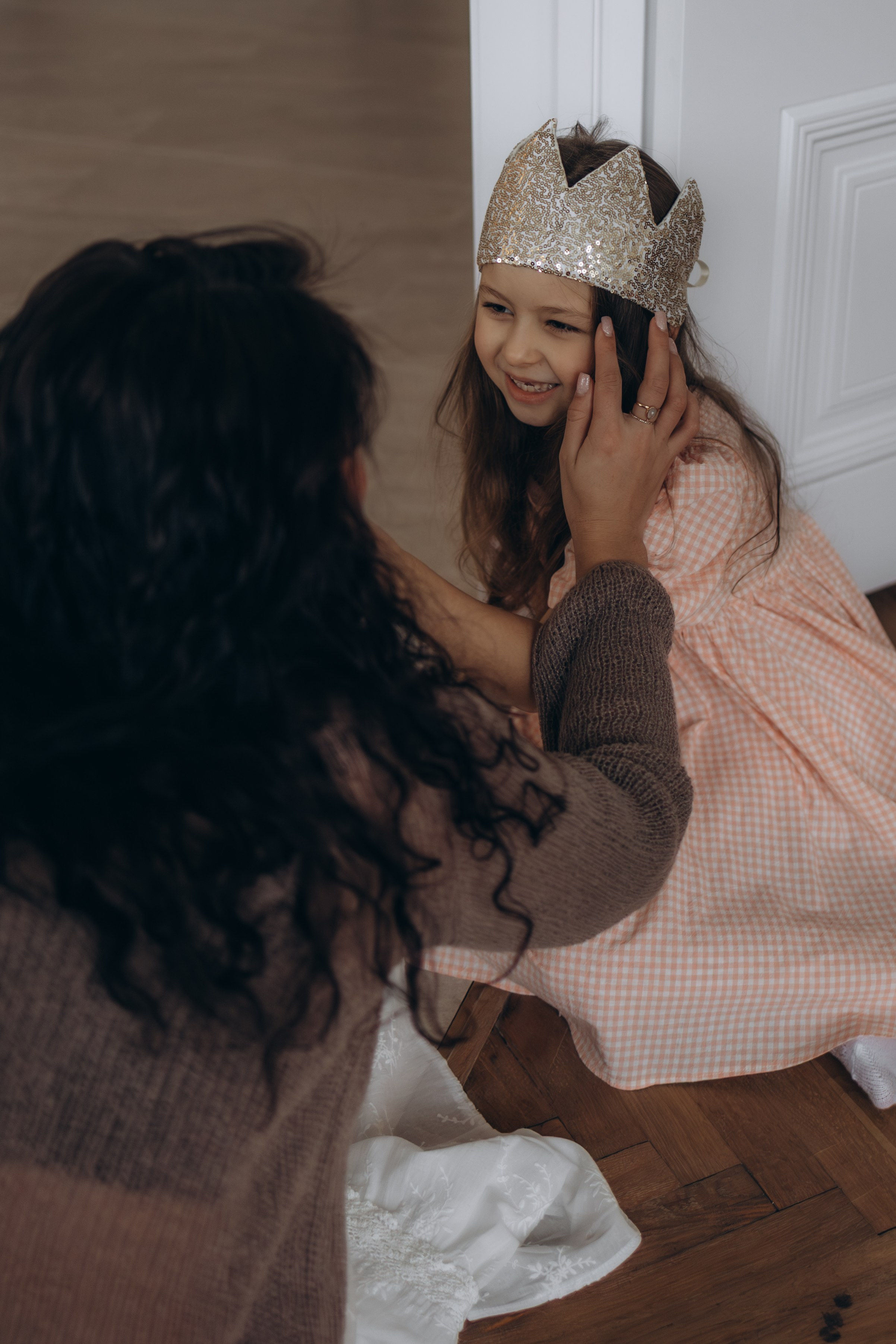 Мамочка и доченька в студии, г. Обнинск (Калужская обл.). Надежда Стар семейный и церковный фотограф в Жукове и Калужской области