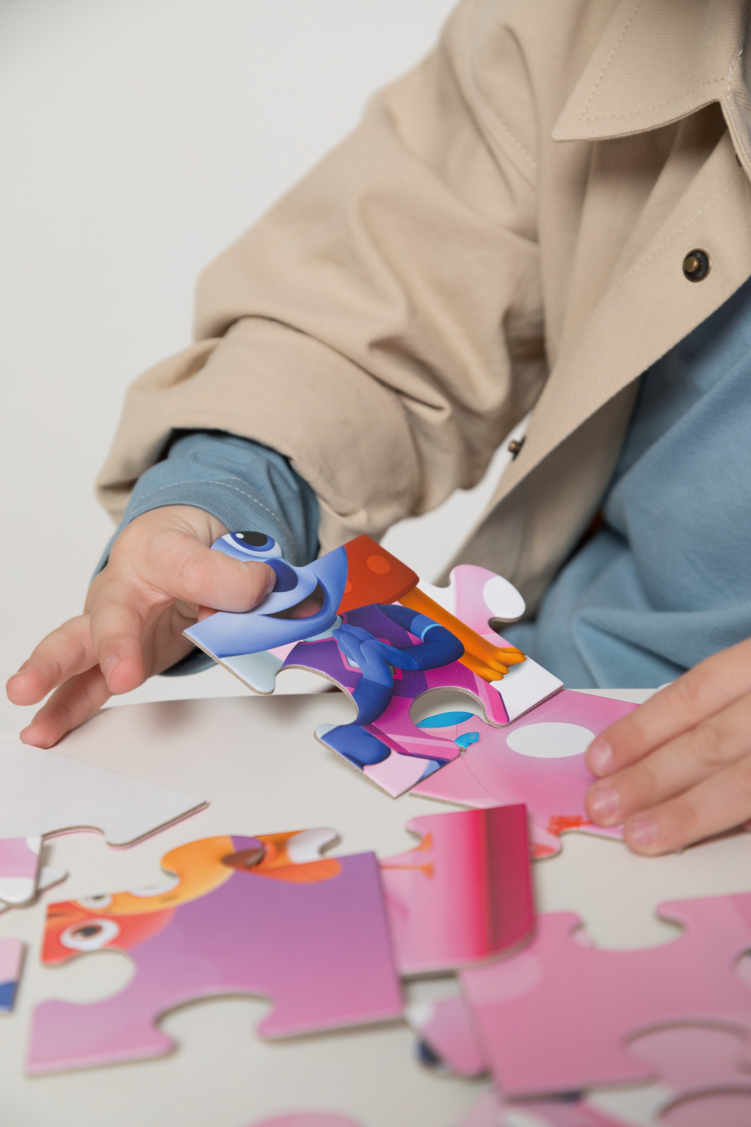 Имиджевая и каталожная съёмка для бренда детских пазлов. Детский и контент фотограф Надя Волкова Санкт-Петербург