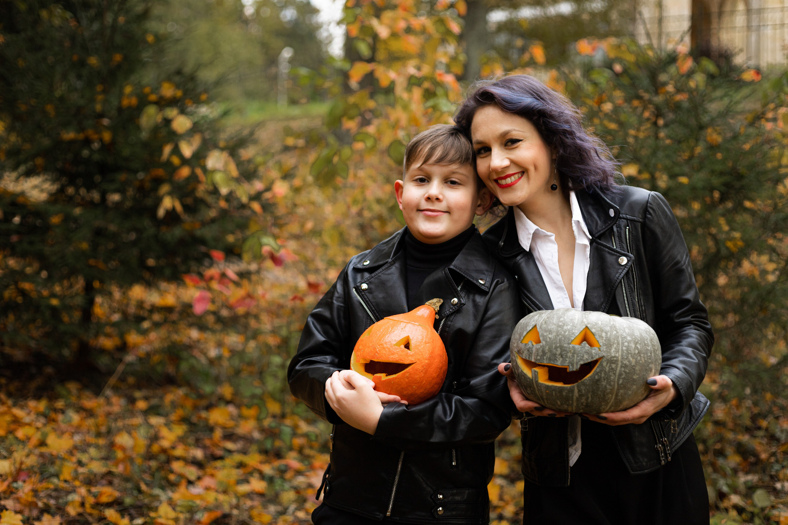 Катя и Вася. Фотосессия на Хэллоуин в парке. Семейный и детский фотограф в Санкт-Петербурге Павлова Елена