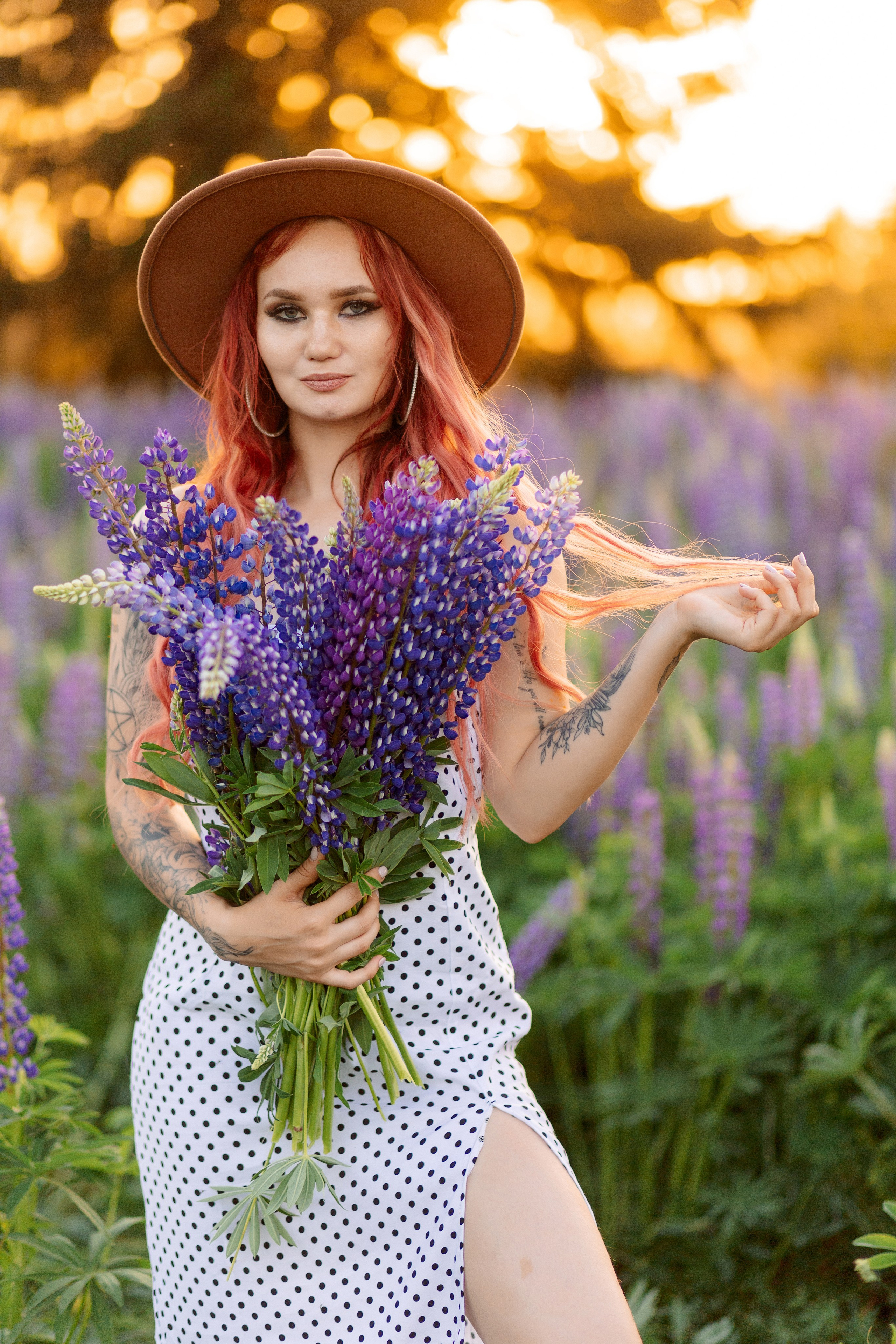 Люпиновая Фотосессия на закате. Профессиональный фотограф в Ижевске Леша Петров