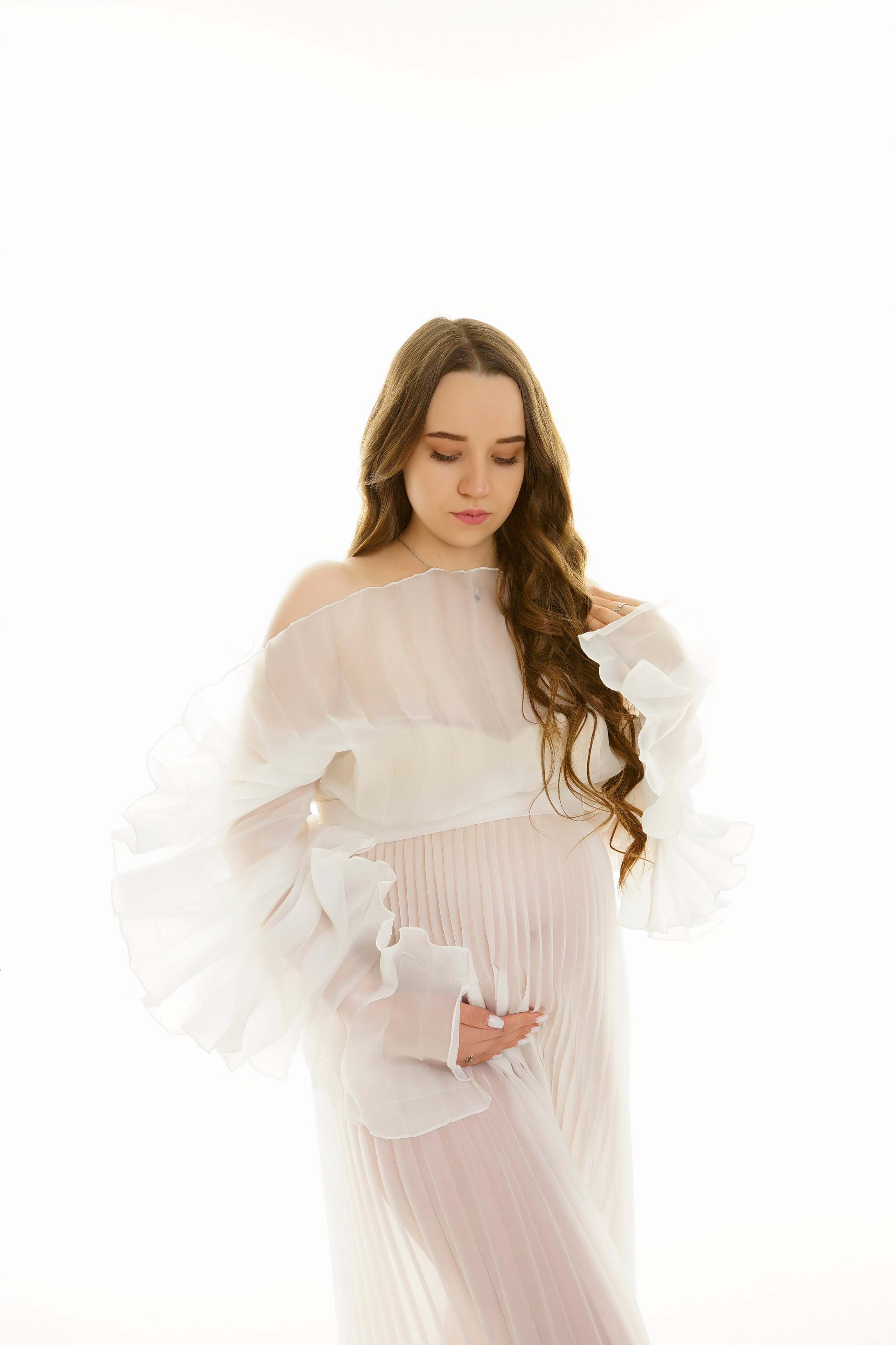 Съёмка беременности в моей фотостудии «НЕБО». Женский фотограф в Химках Алёна Ленёва