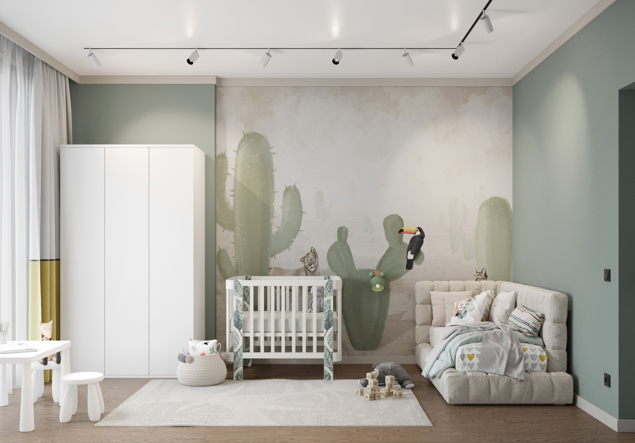 Дом 200 м. кв. 2й этаж, жилой. Студия Дизайна интерьера Tsvetdesign. Дизайнер в Санкт-Петербурге