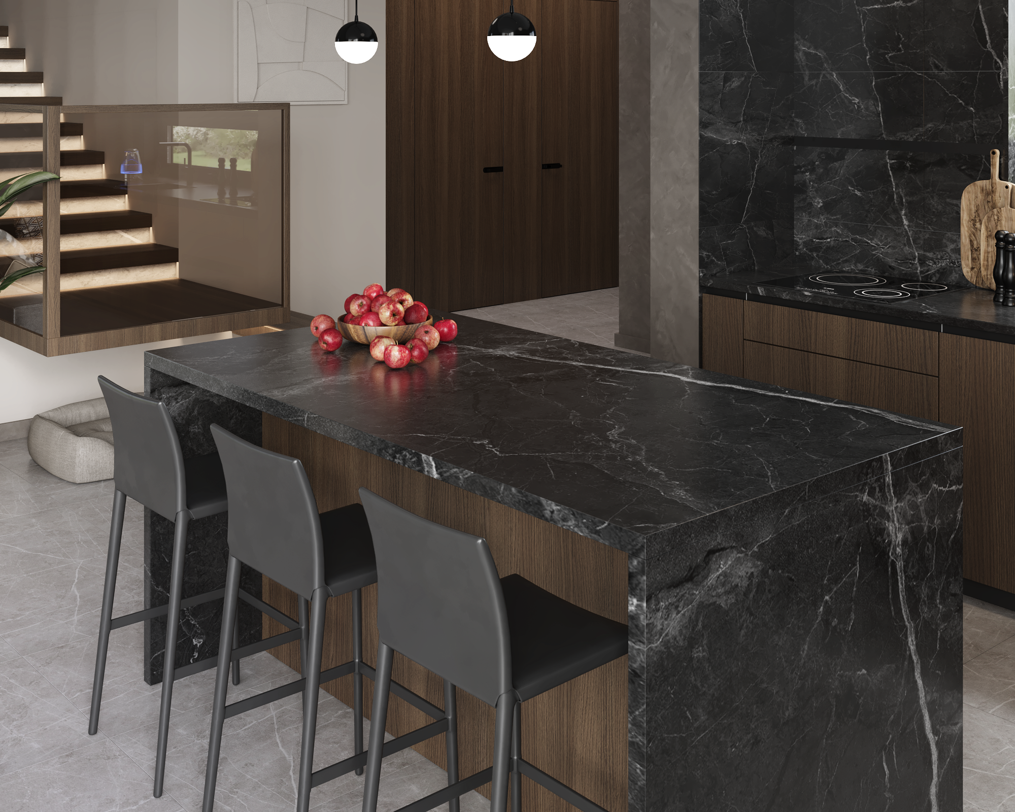 Дом 200 м. кв. 1й этаж, общие пространства. Студия Дизайна интерьера Tsvetdesign. Дизайнер в Санкт-Петербурге