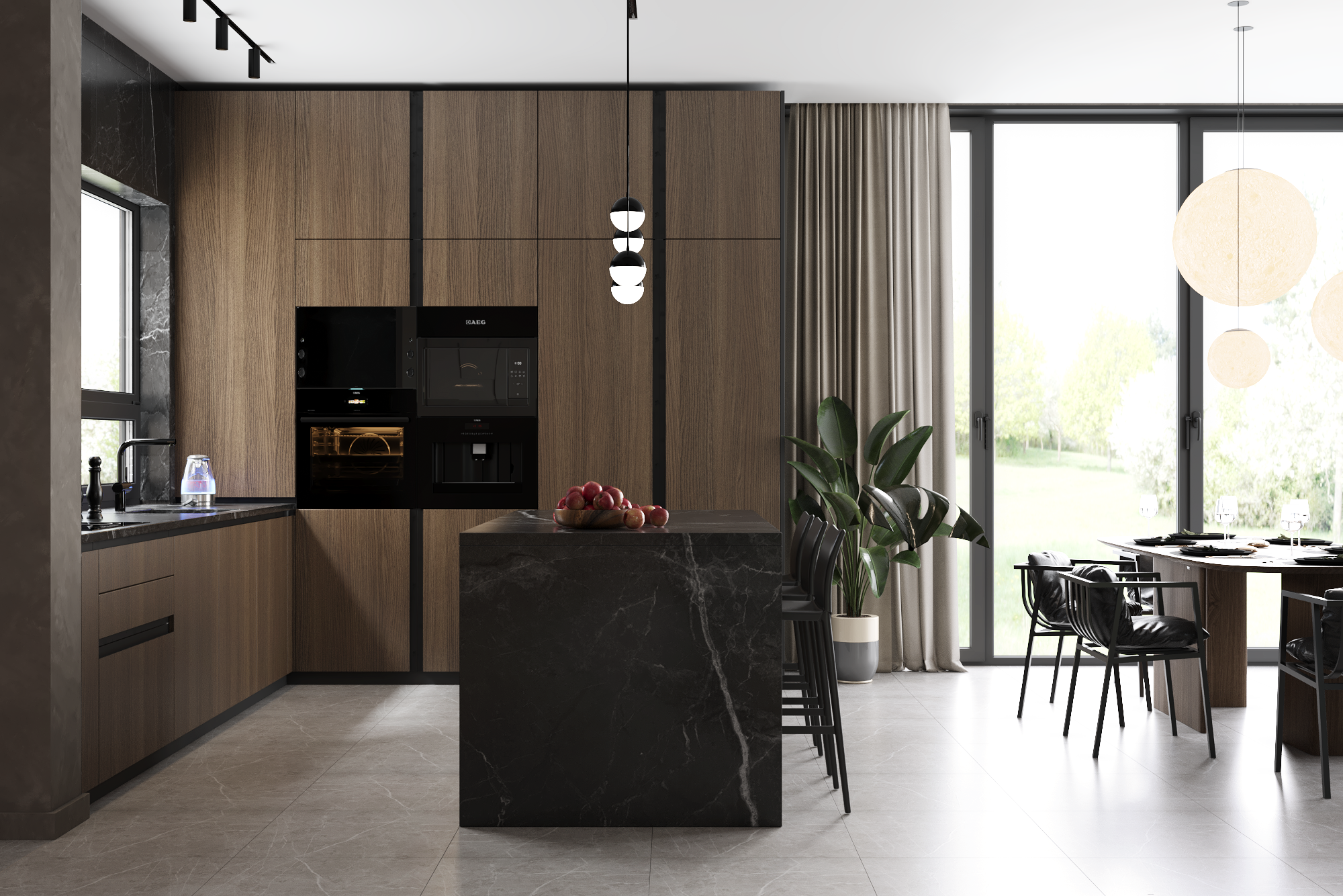 Дом 200 м. кв. 1й этаж, общие пространства. Студия Дизайна интерьера Tsvetdesign. Дизайнер в Санкт-Петербурге