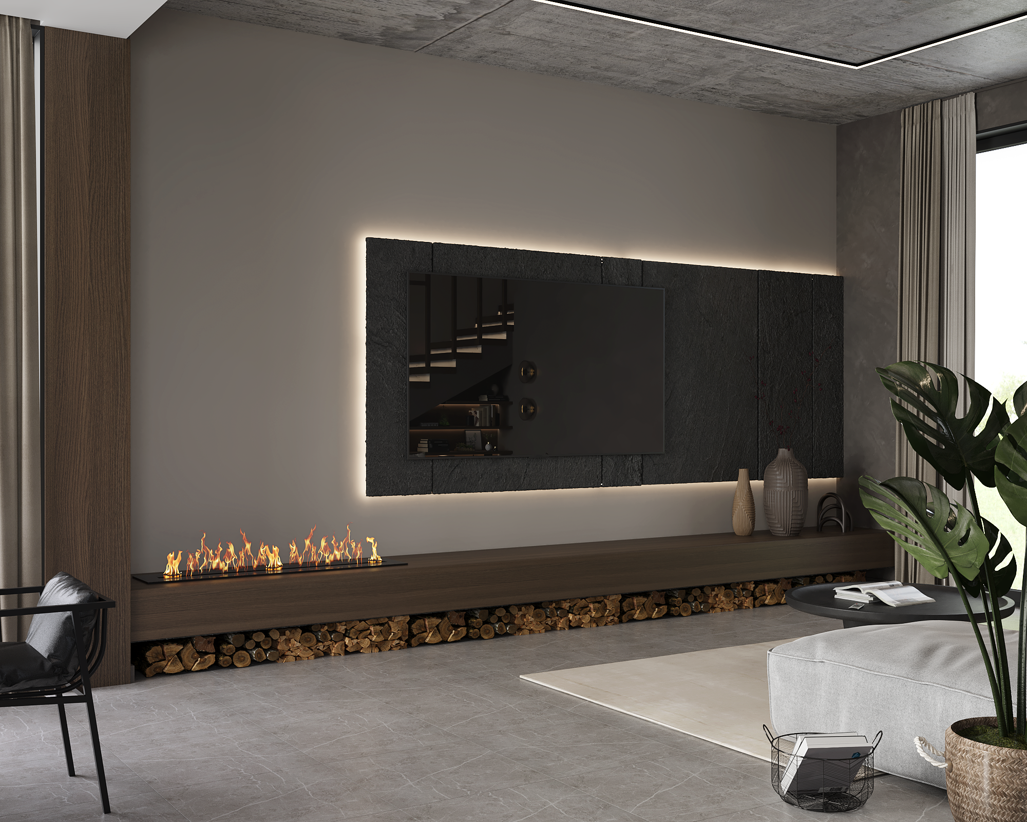 Дом 200 м. кв. 1й этаж, общие пространства. Студия Дизайна интерьера Tsvetdesign. Дизайнер в Санкт-Петербурге