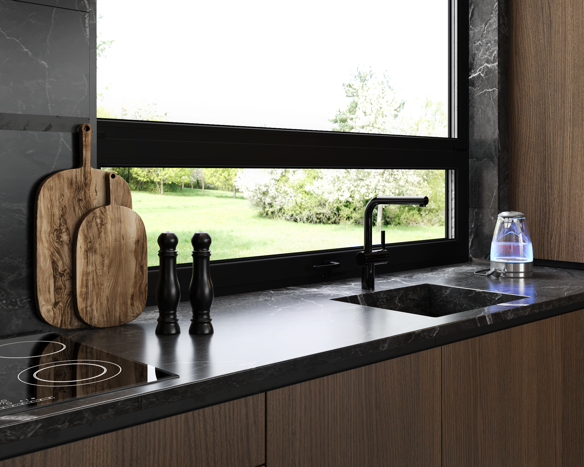 Дом 200 м. кв. 1й этаж, общие пространства. Студия Дизайна интерьера Tsvetdesign. Дизайнер в Санкт-Петербурге