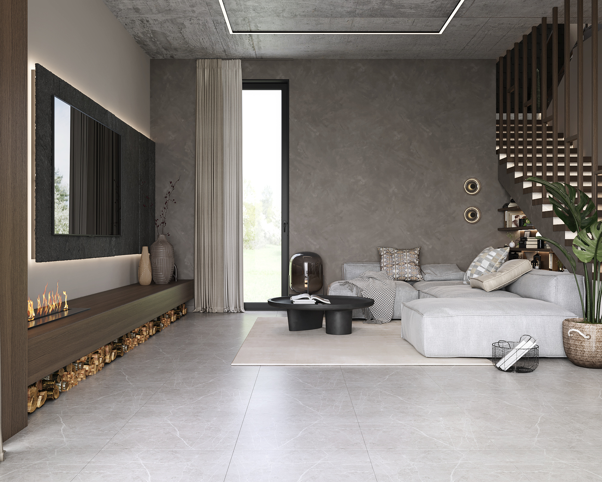 Дом 200 м. кв. 1й этаж, общие пространства. Студия Дизайна интерьера Tsvetdesign. Дизайнер в Санкт-Петербурге