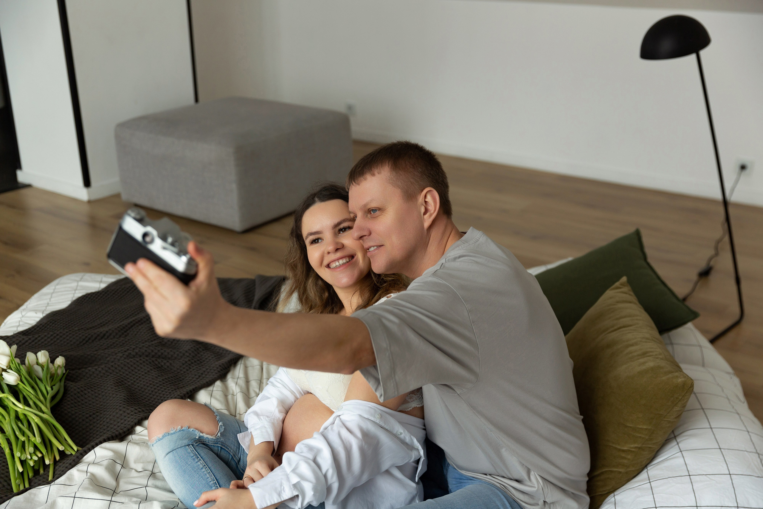 Фотосъемка беременности в студии Петербурга. Свадебный и портретный фотограф в Санкт-Петербурге Надежда Чечулина