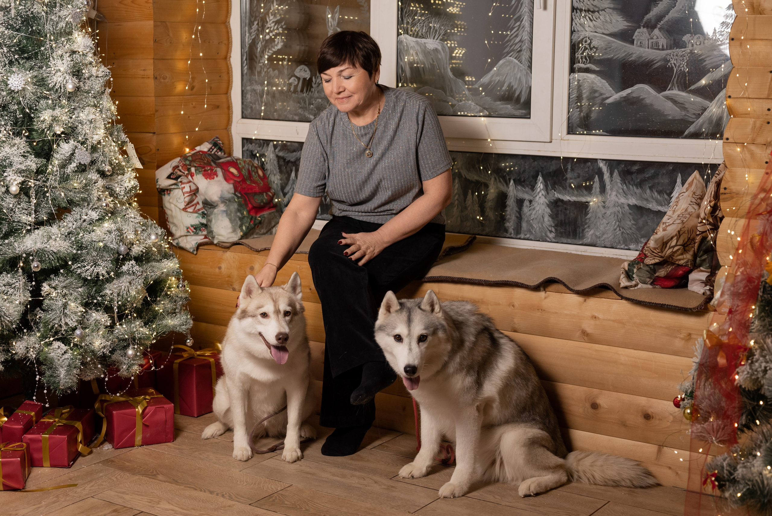 Фотопроект с хаски в частном доме. Фотограф в городе Салават