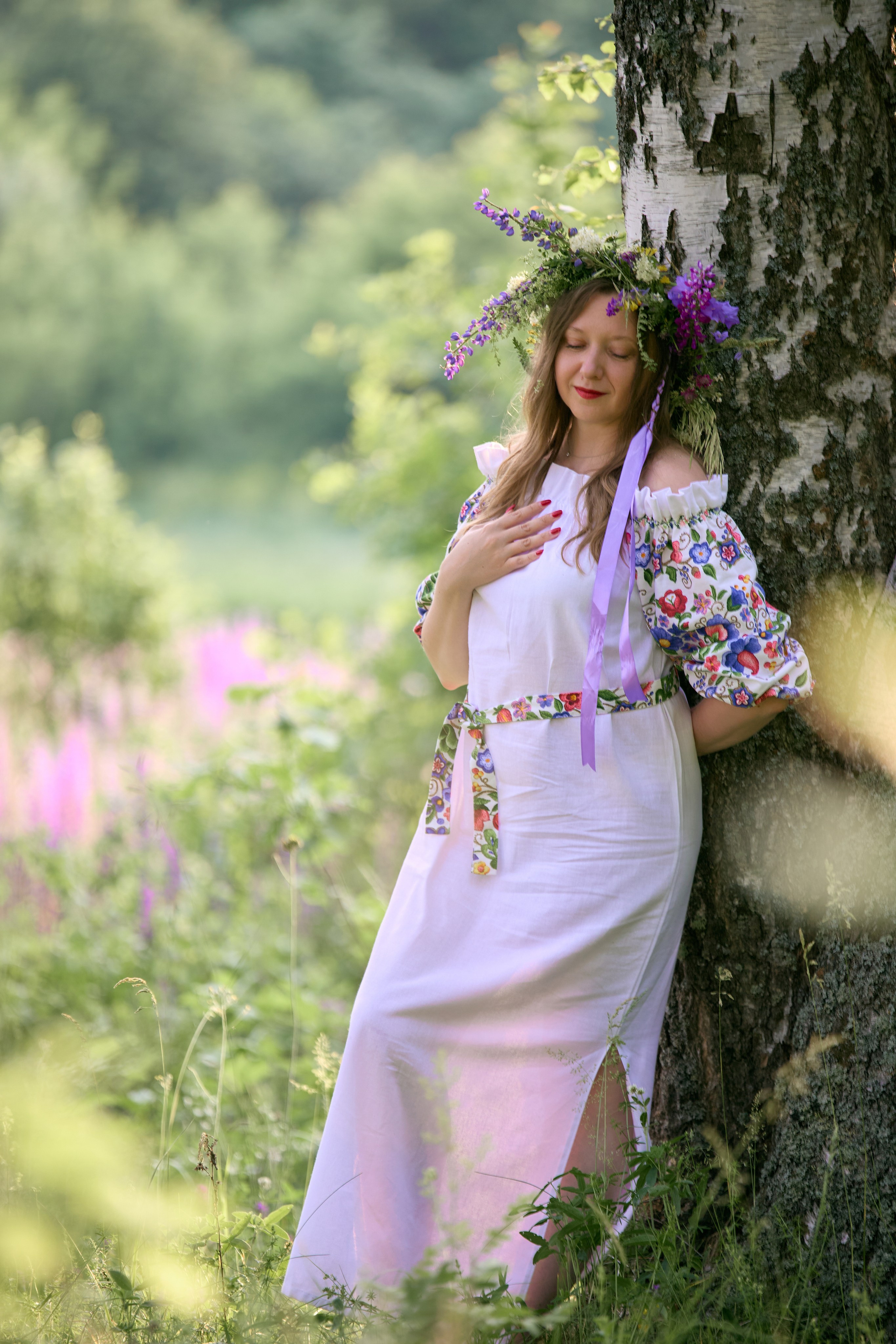 Фотосессия в роще для группы девушек. Фотограф в Дивеево