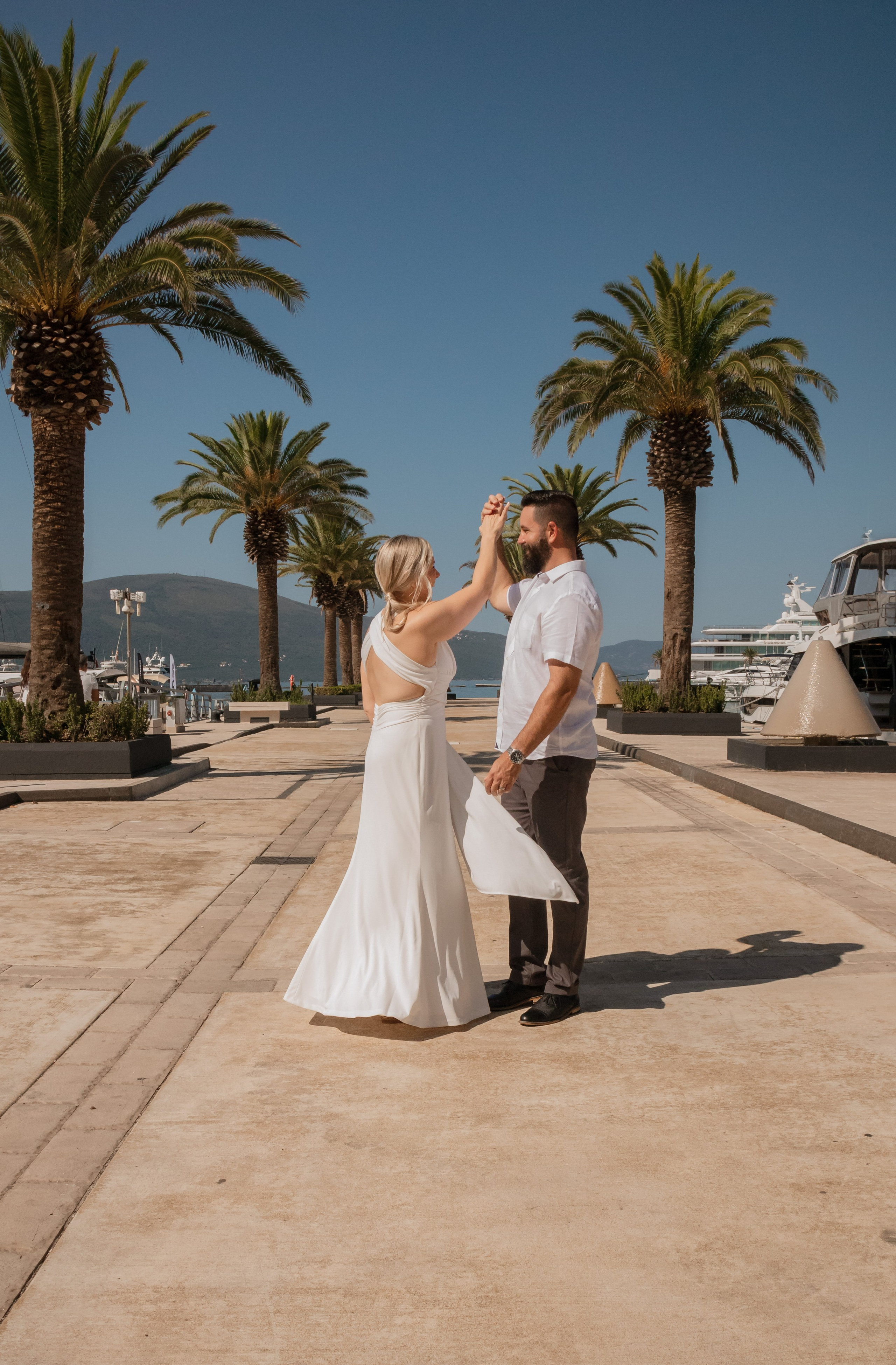 Nancy and Justin Adriatic anniversary. Portrait photographer in Tivat Montenegro Katerina Kirsanova