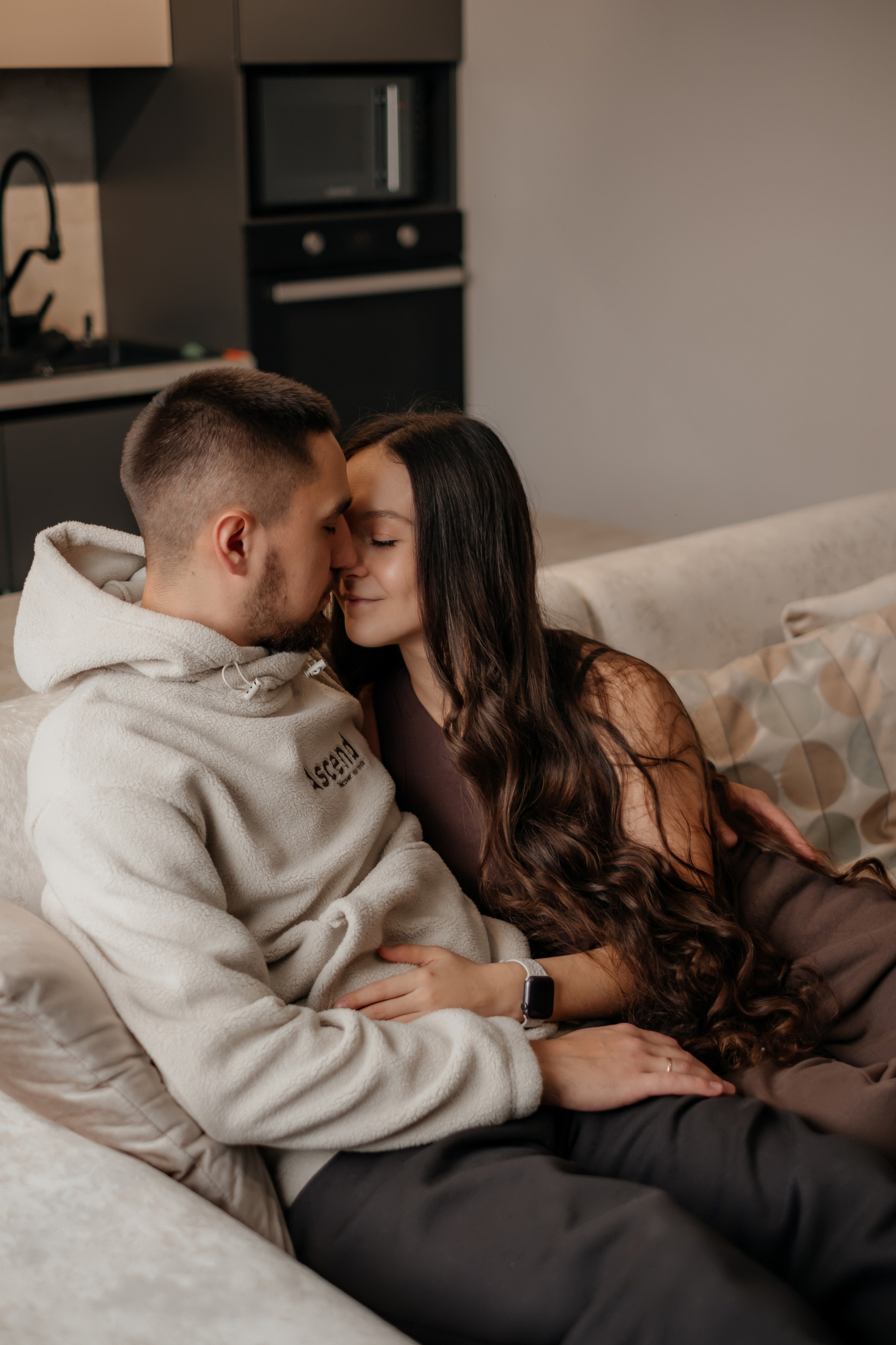 Катя, Саша и Еся | домашняя съемка. Фотограф в Новосибирске Диана Ильиных