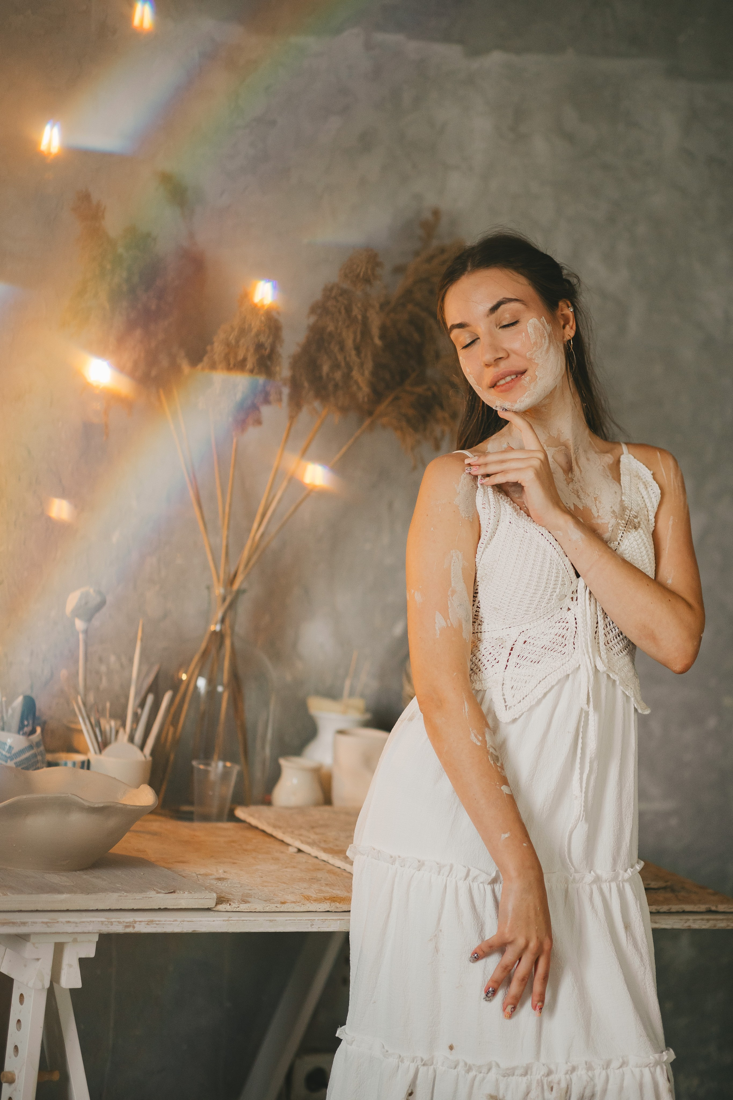 Дима и Даша в гончарной мастерской. Семейный lifestyle фотограф в Санкт-Петербурге Людмила Пахомова