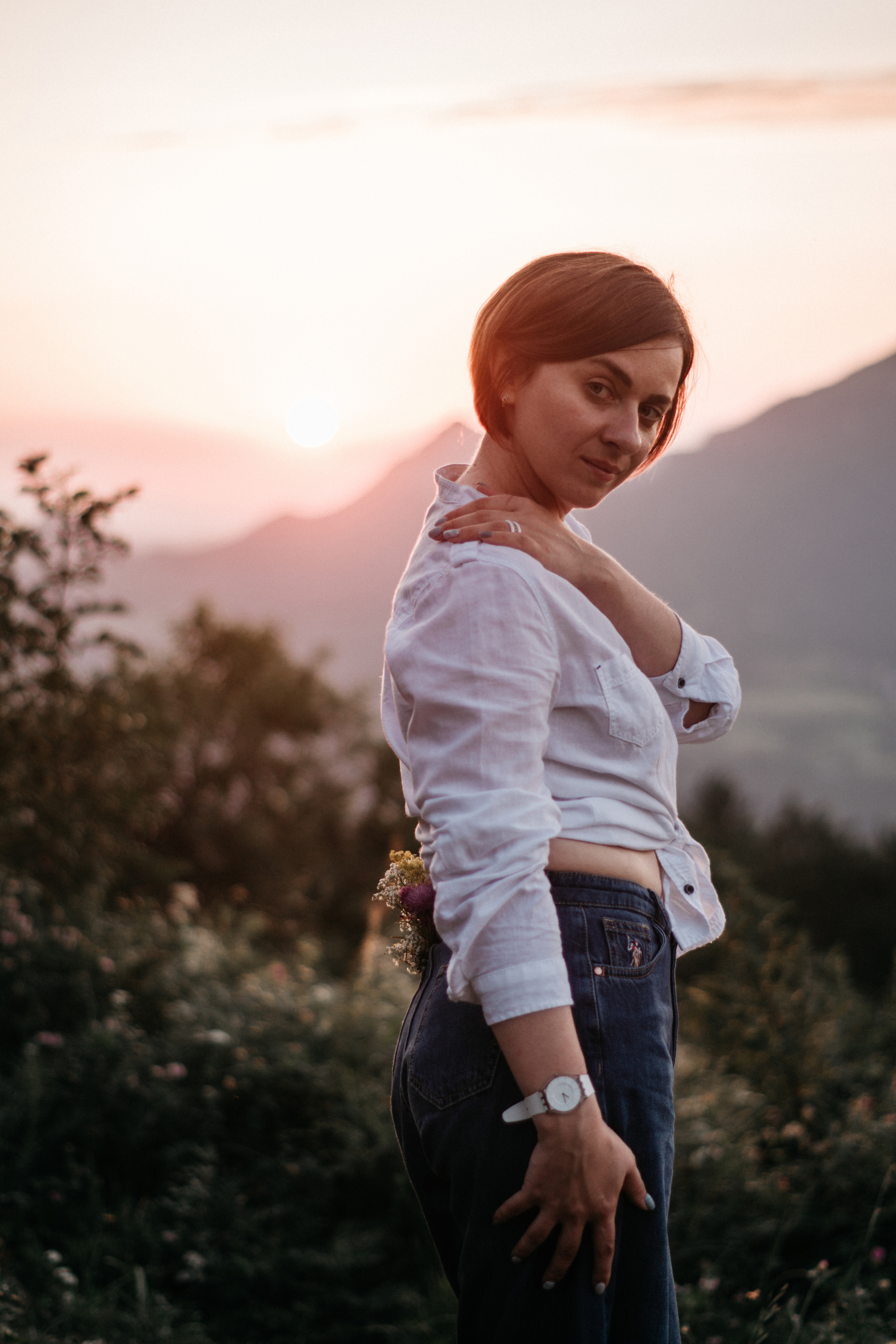 Галина. Индивидуальная фотосессия в горах на закате. Семейный фотограф Пятигорск, Кисловодск, Эльбрус. Марина Вяликова