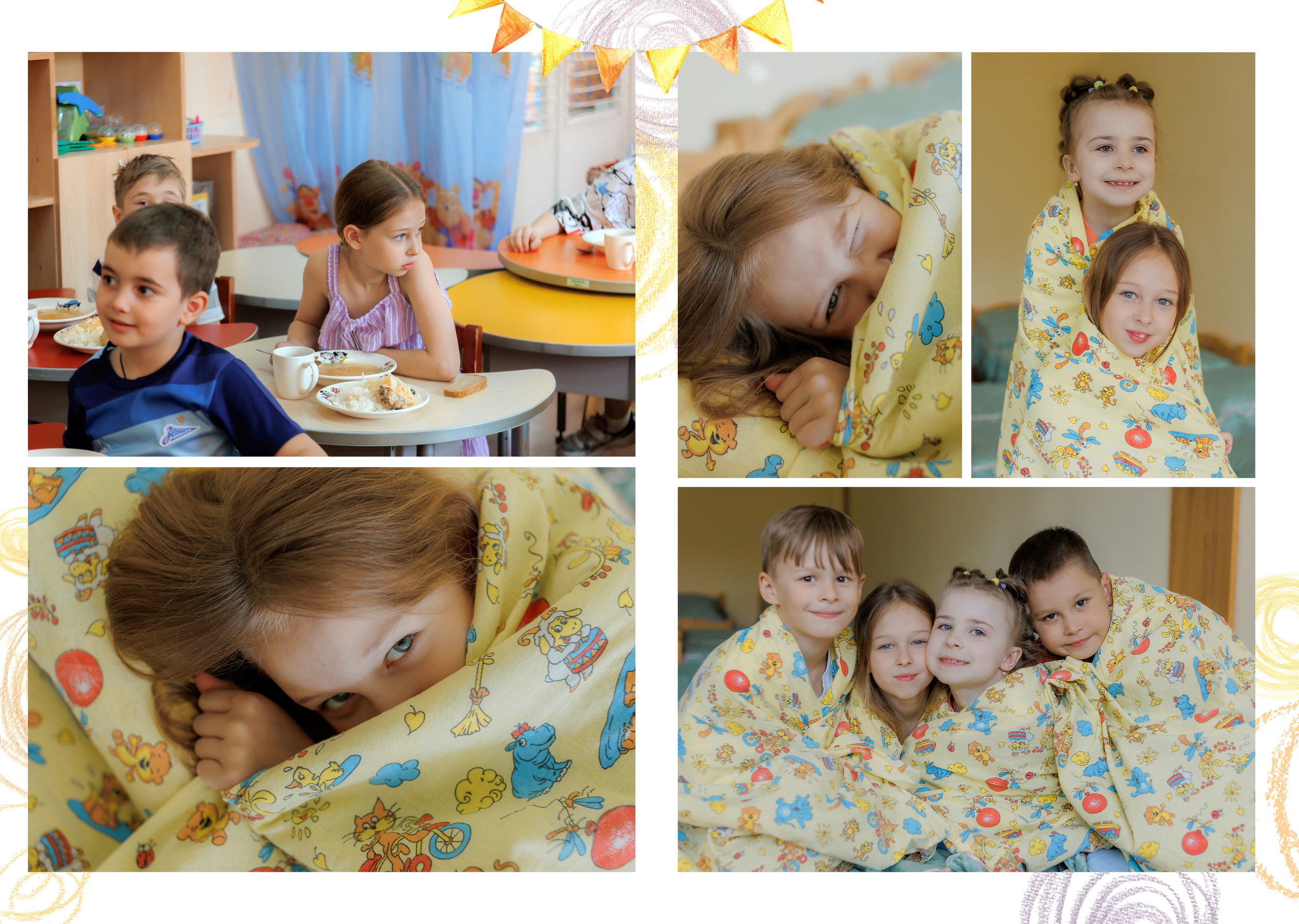 Детский сад; 1 съёмка; обложка + 5 разворотов. Фотограф, видеограф