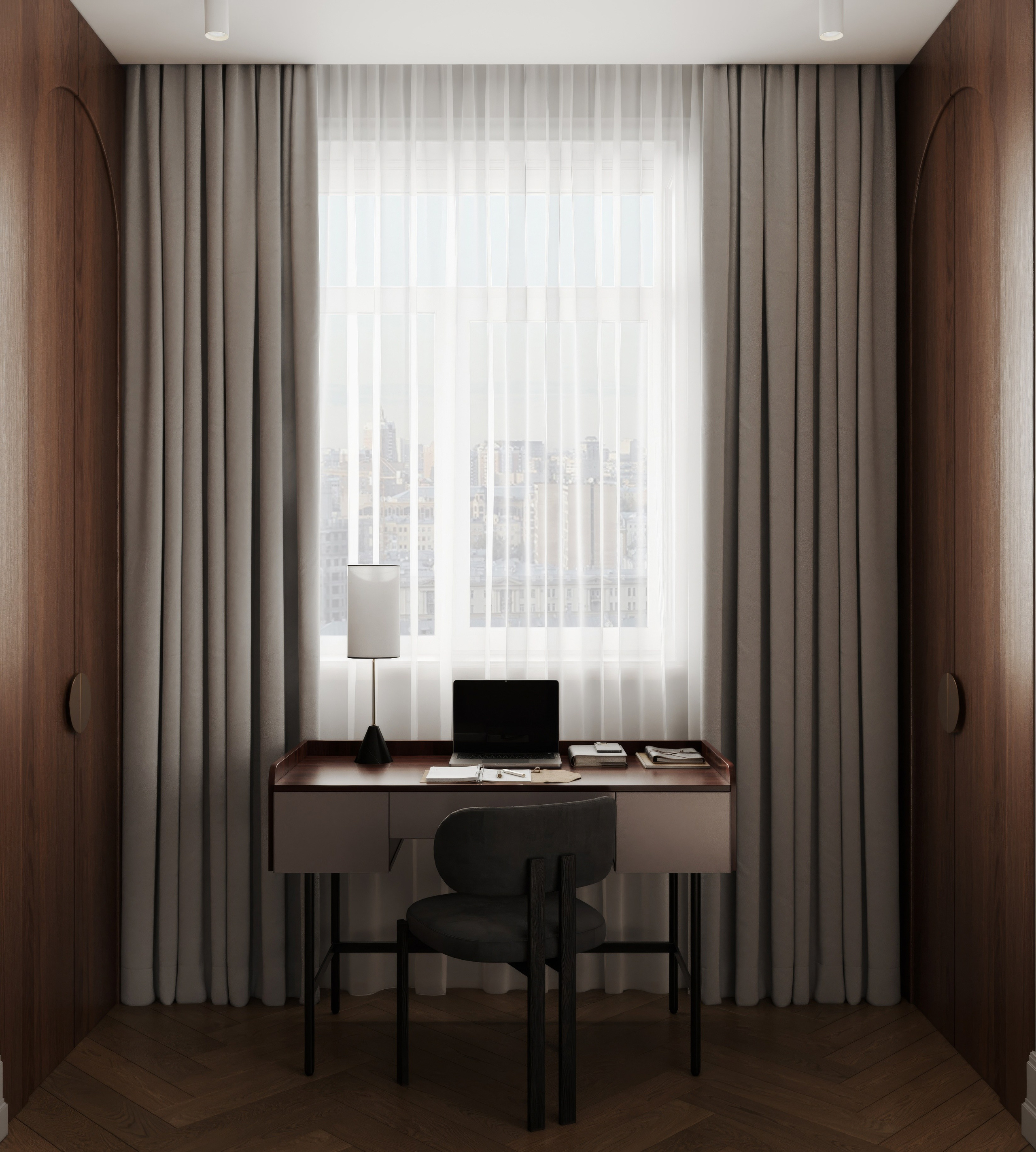 Мастер спальня ЖК Университет. Интерьерная 3D Визуализация